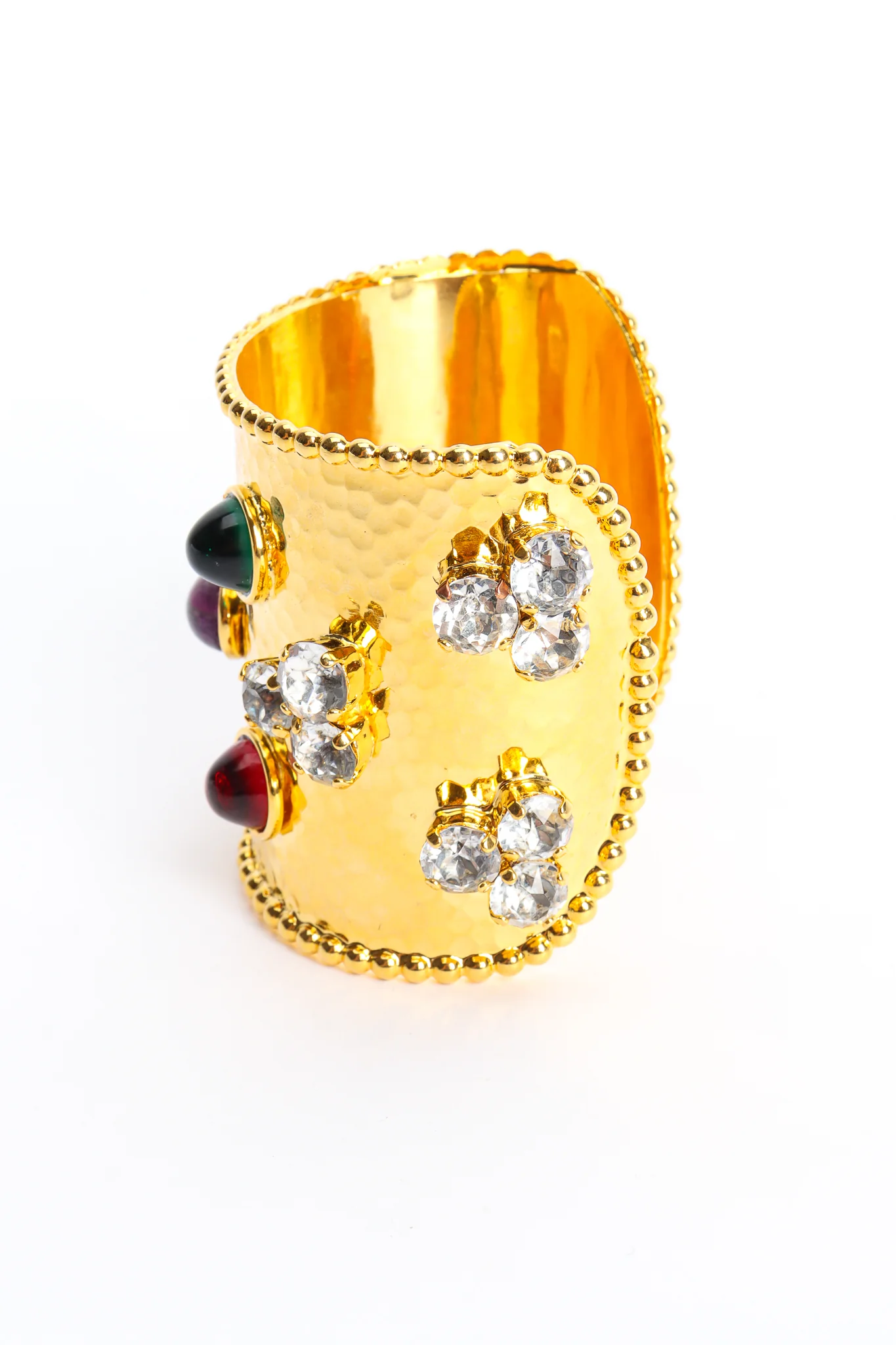 Hammered Cabochon Crystal Cuff I - Image 7