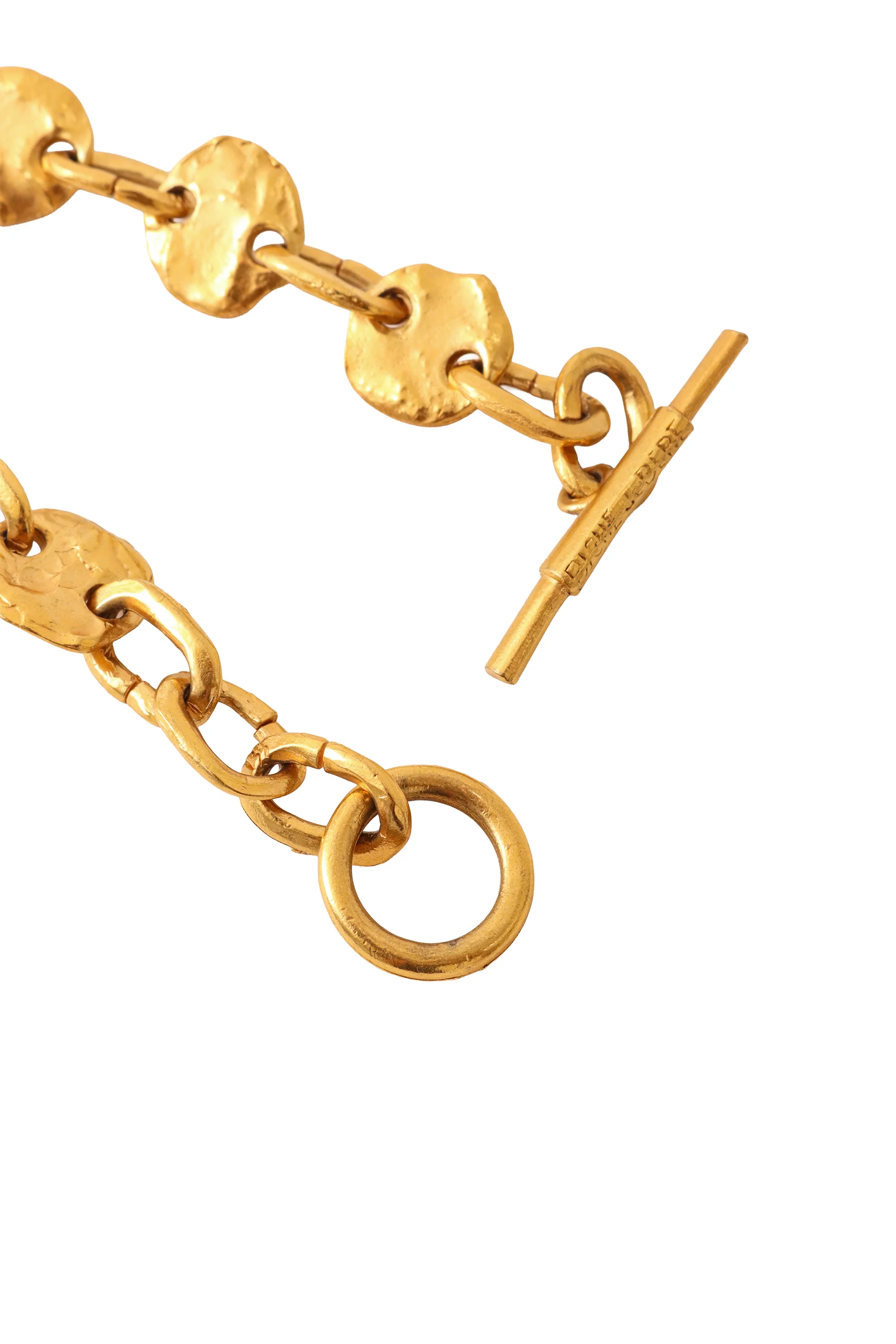 Hammered Disc Lariat Necklace - Image 4