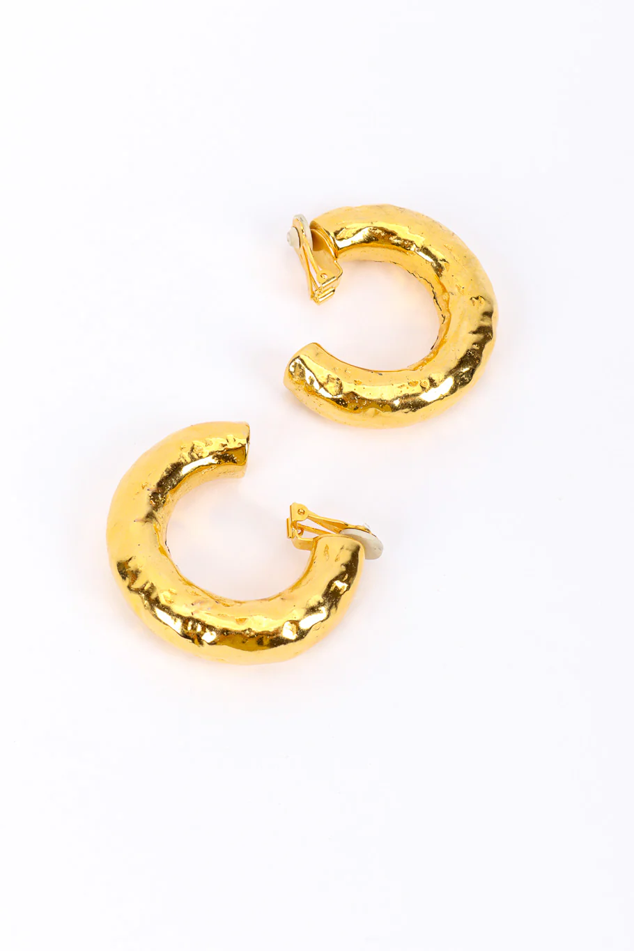 Hammered Half Hoop Earrings