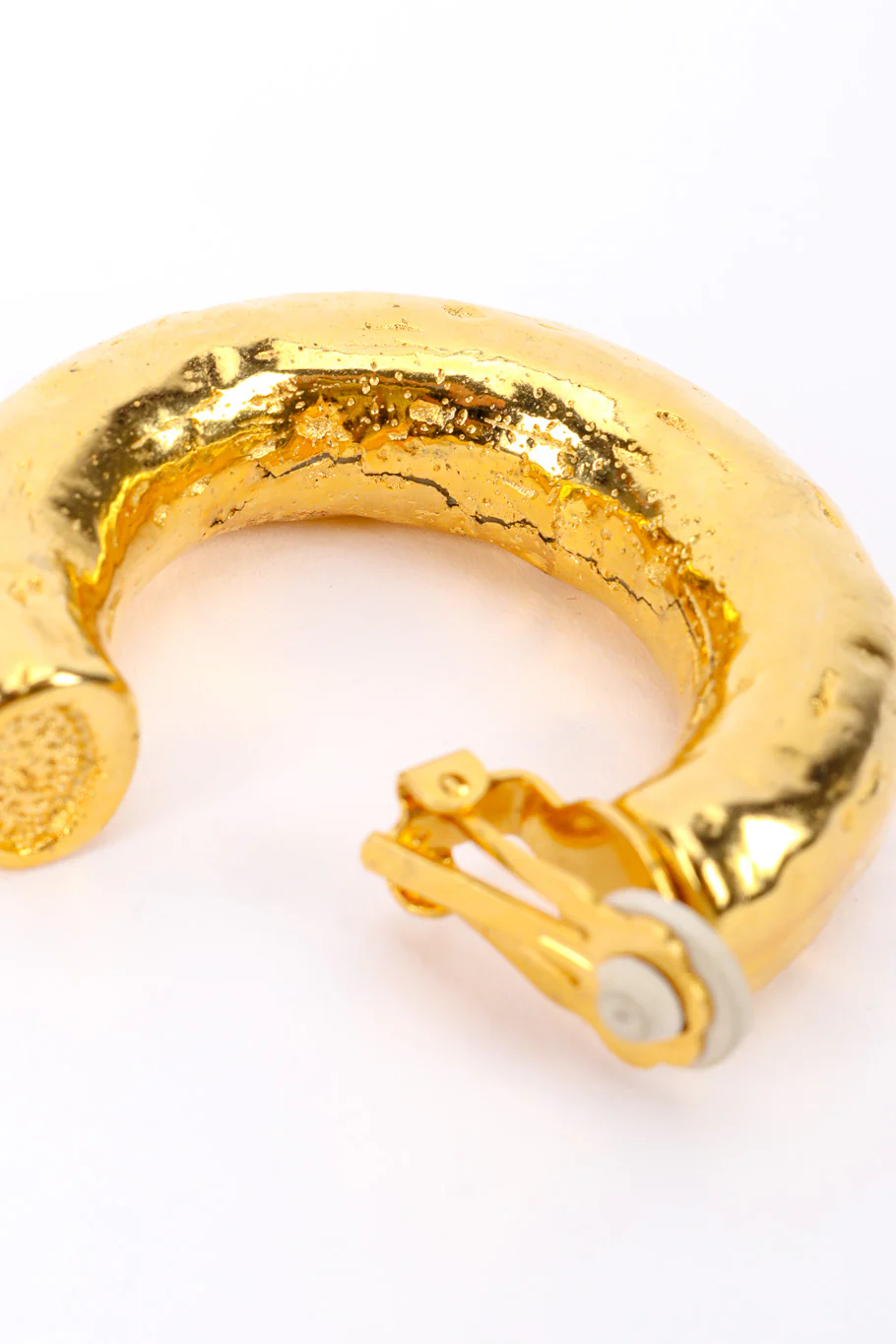Hammered Half Hoop Earrings - Image 5