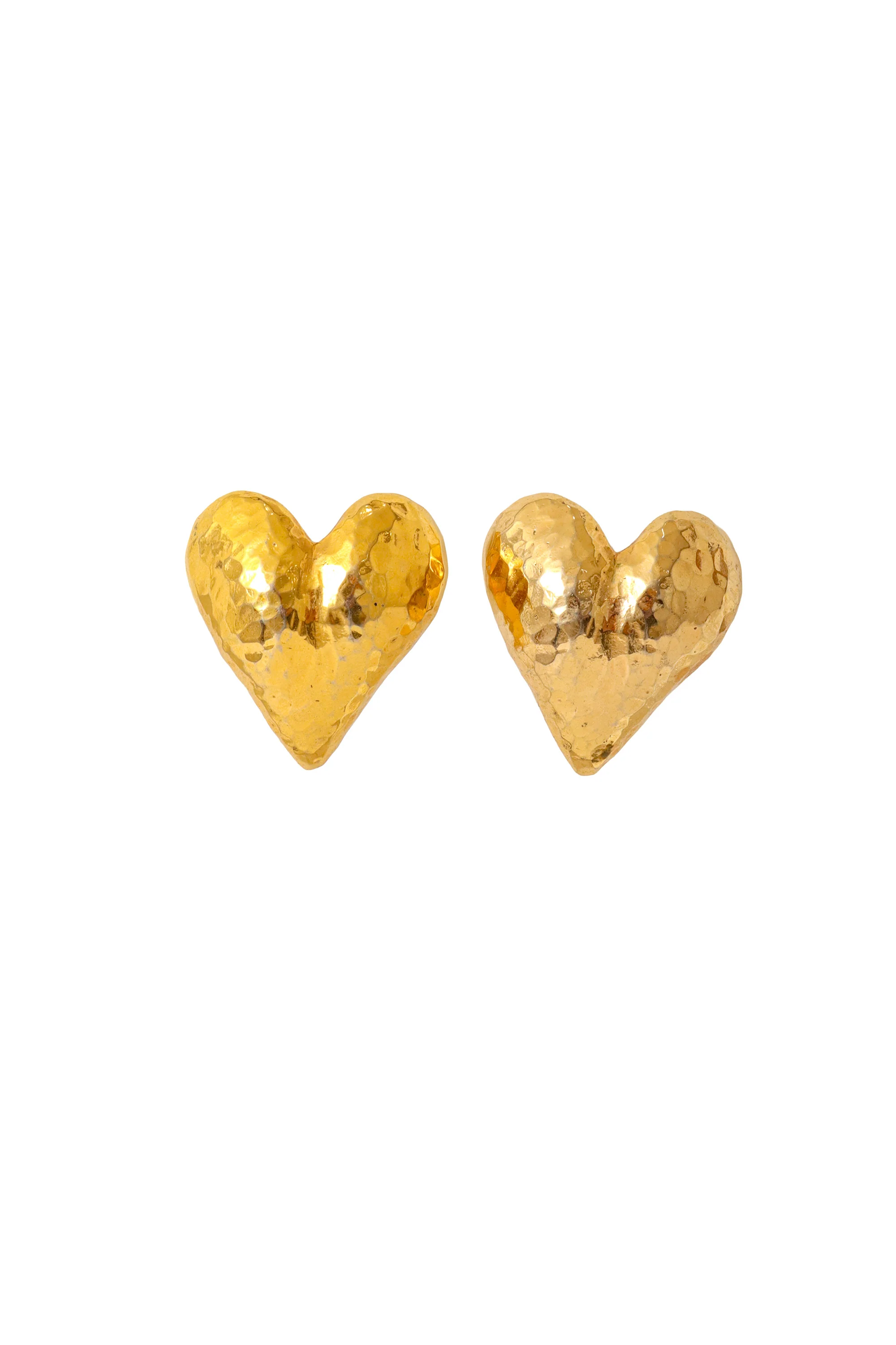 Hammered Heart Earrings