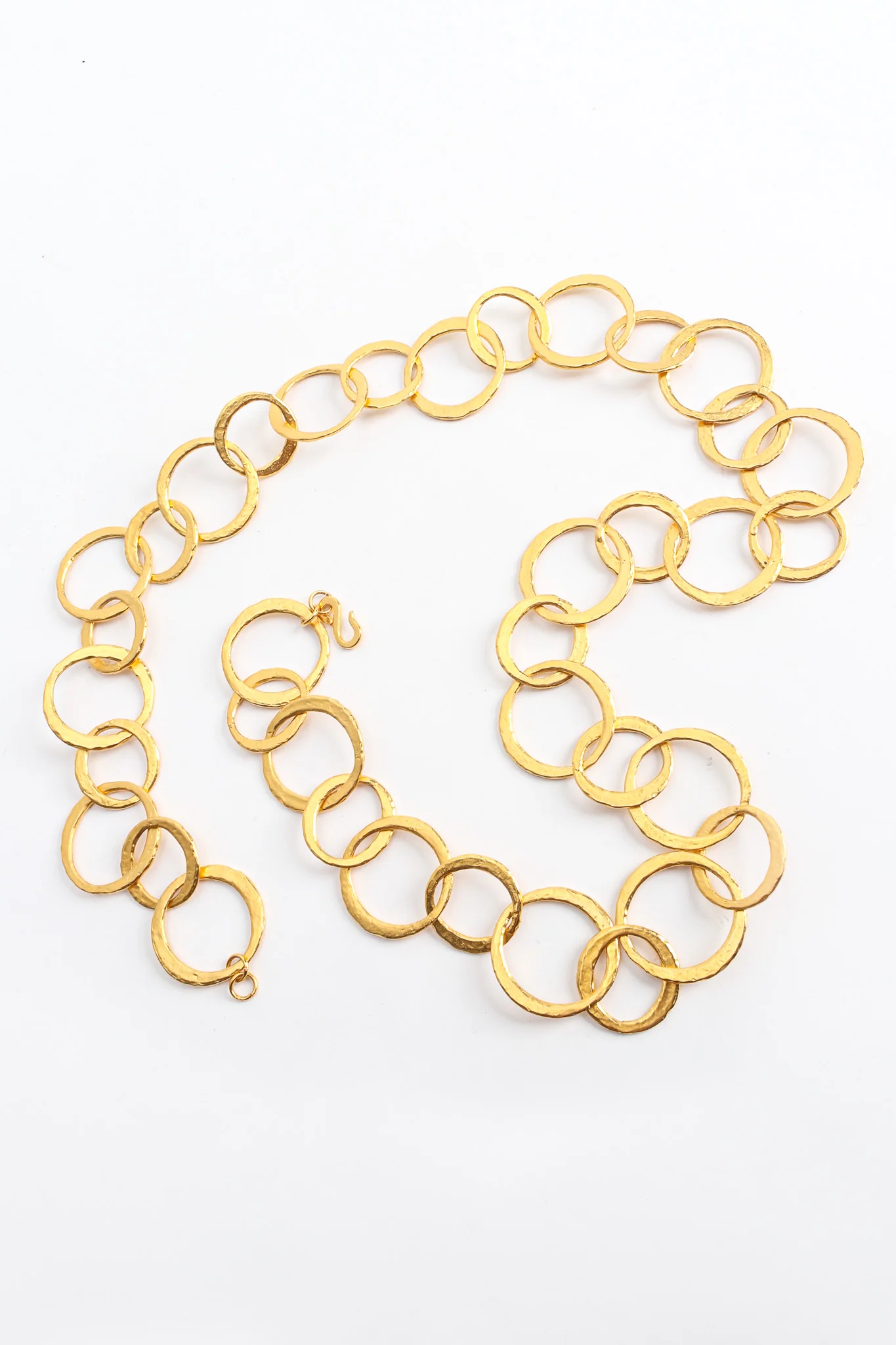 Hammered Ring Link Necklace