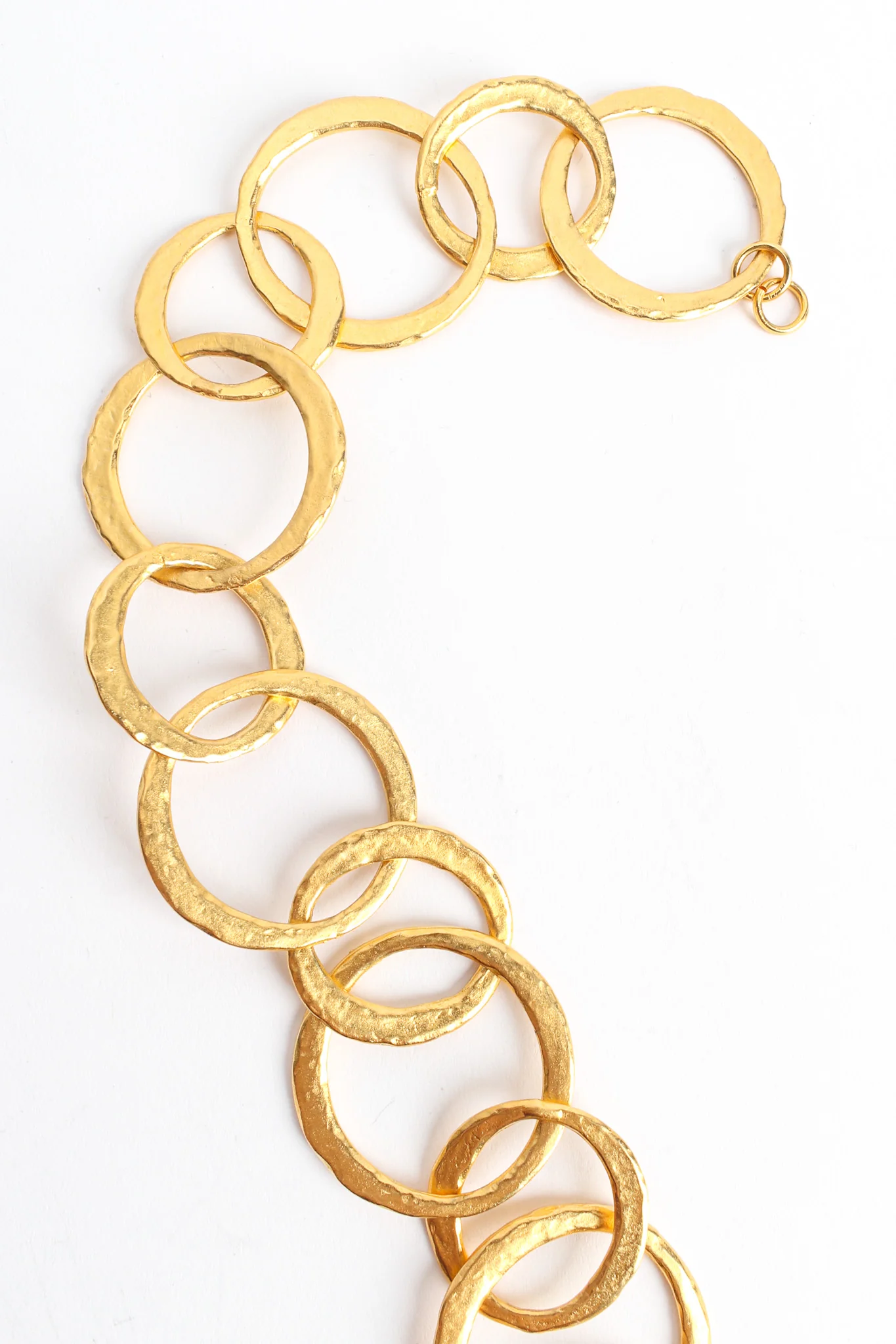 Hammered Ring Link Necklace - Image 8