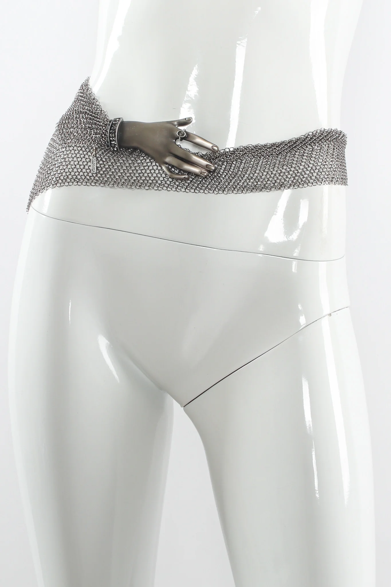 Hand Buckle Ring Mesh Belt V - Image 4