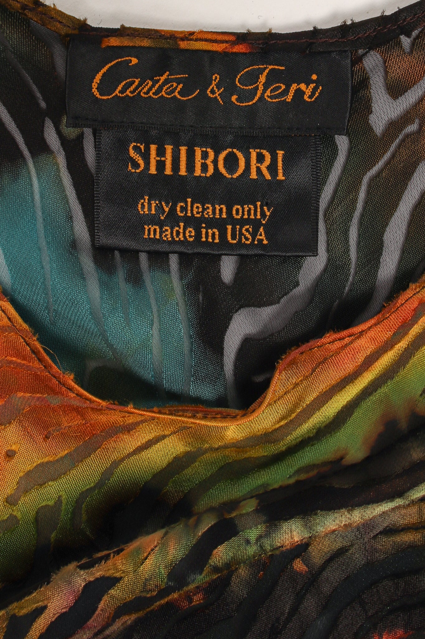 Rainbow Animal Print Silk Burnout Dress - Image 13