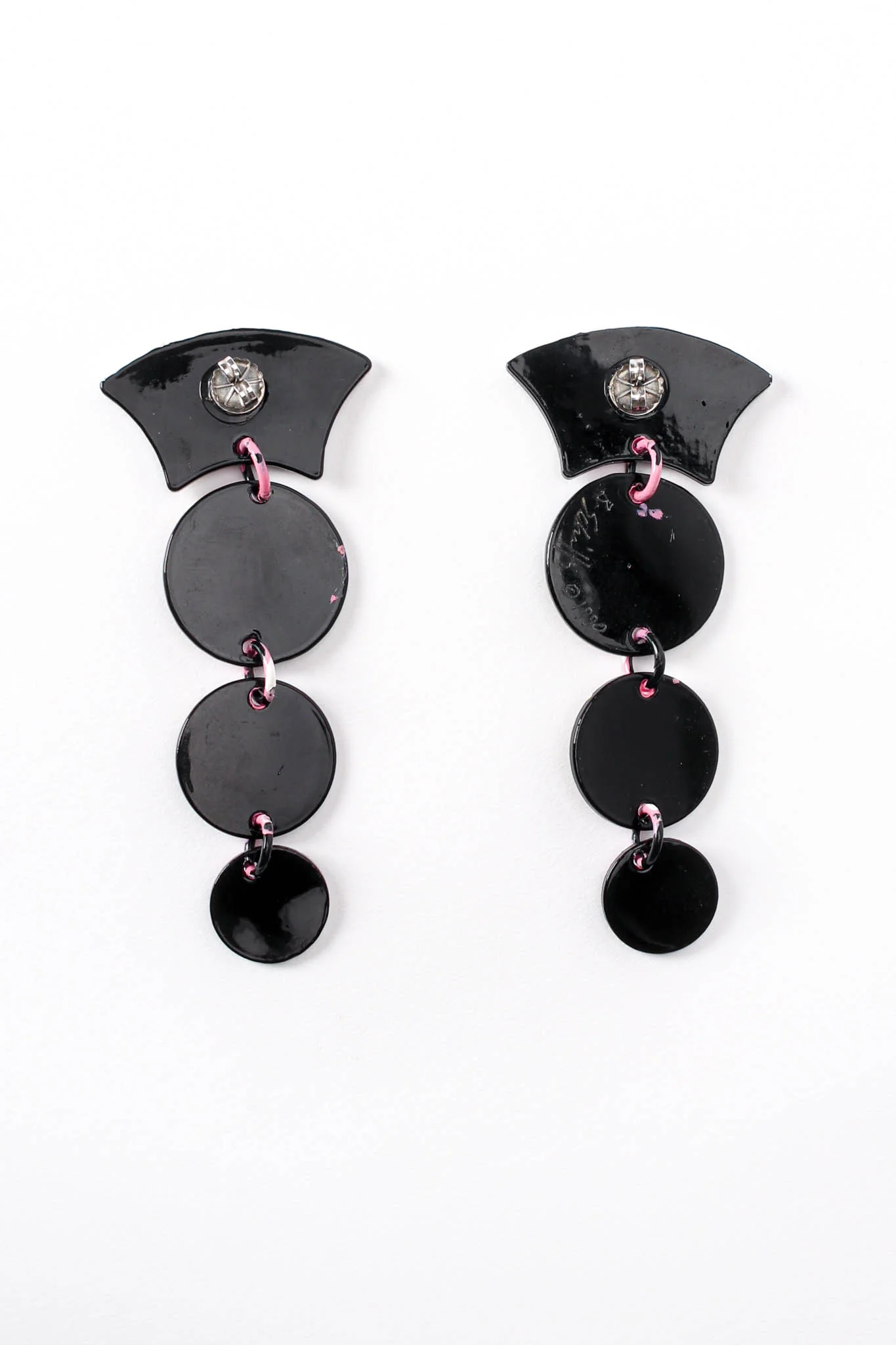 Painted Stripe Drop Earrings - Image 4