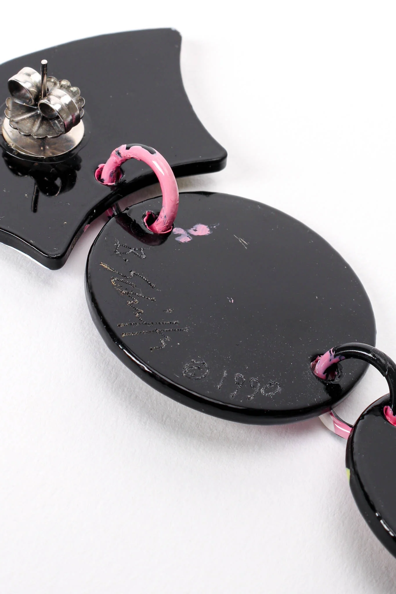 Painted Stripe Drop Earrings - Image 8