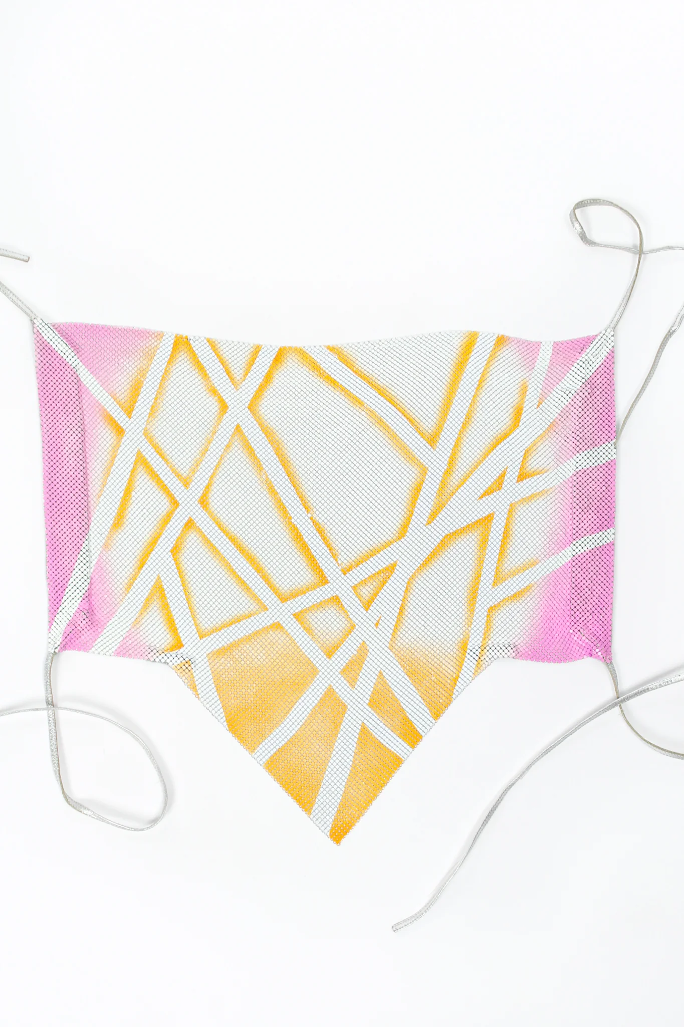 Hand Painted Pointed Metal Mesh Halter - Image 6
