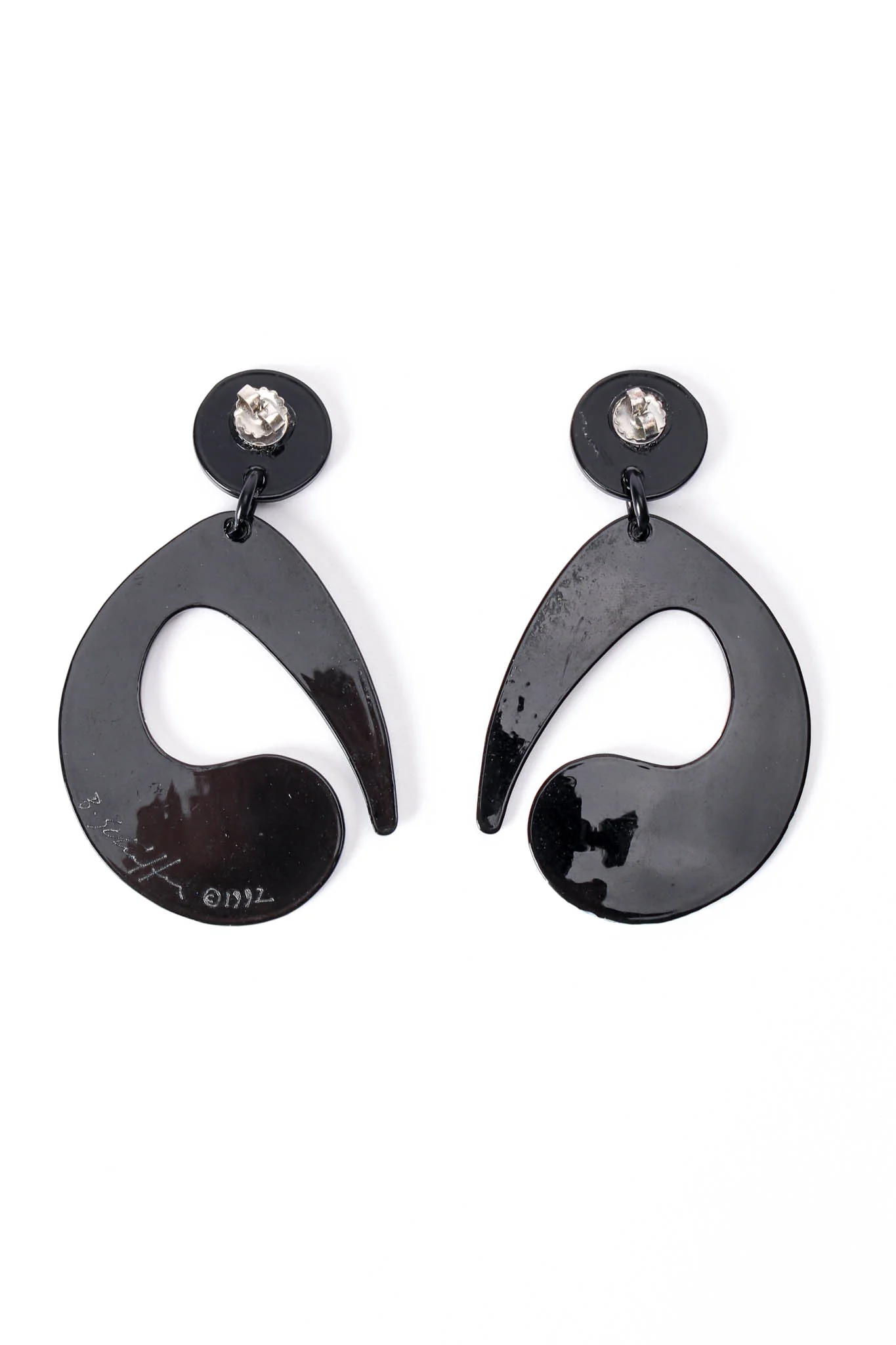 Abstract Peacock Eye Earrings - Image 5