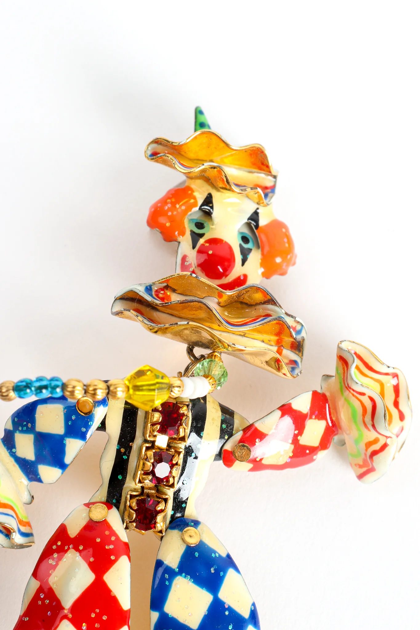 Harlequin Clown Earrings - Image 6