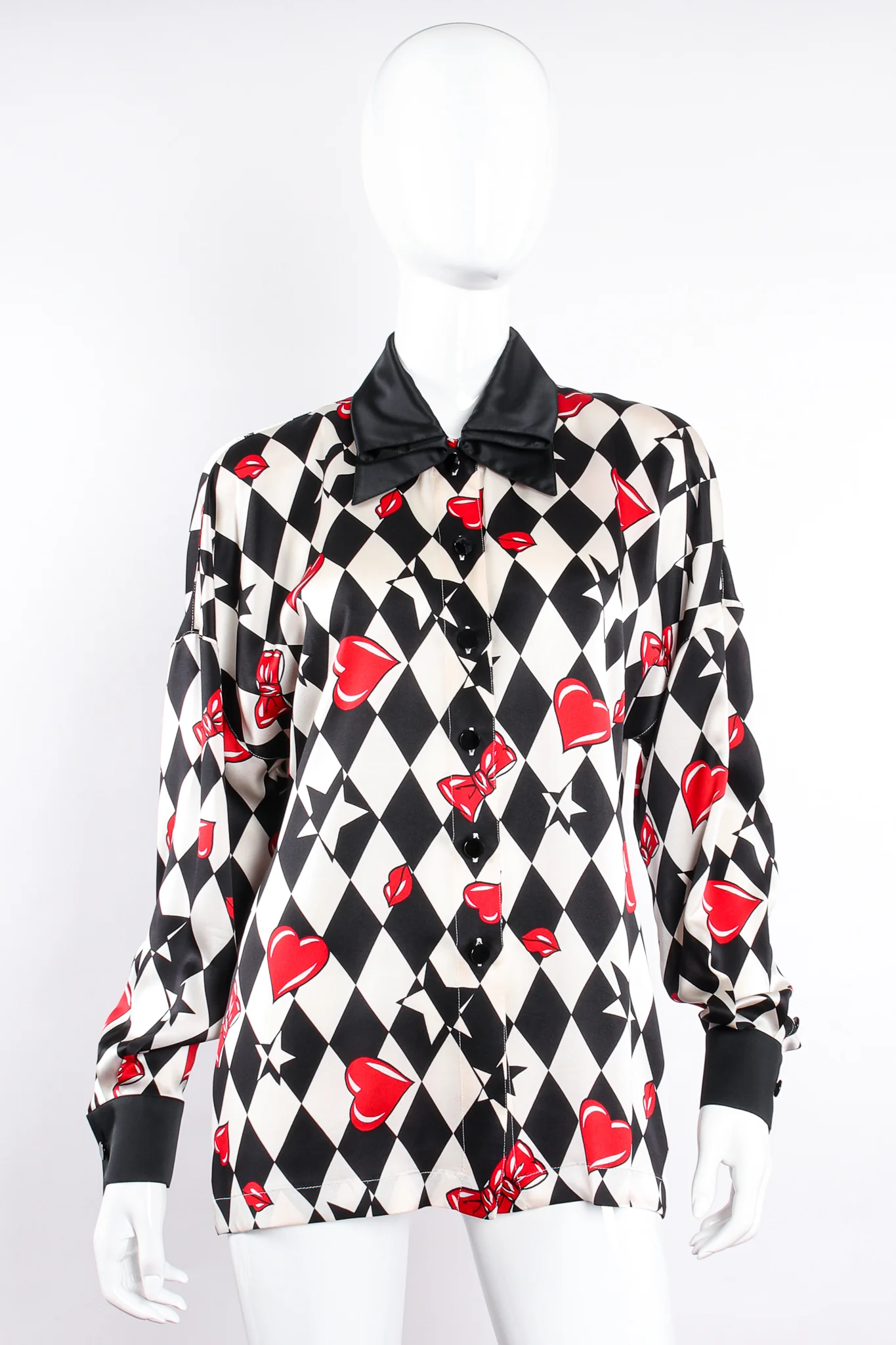 Harlequin Hearts & Bows Shirt - Image 3