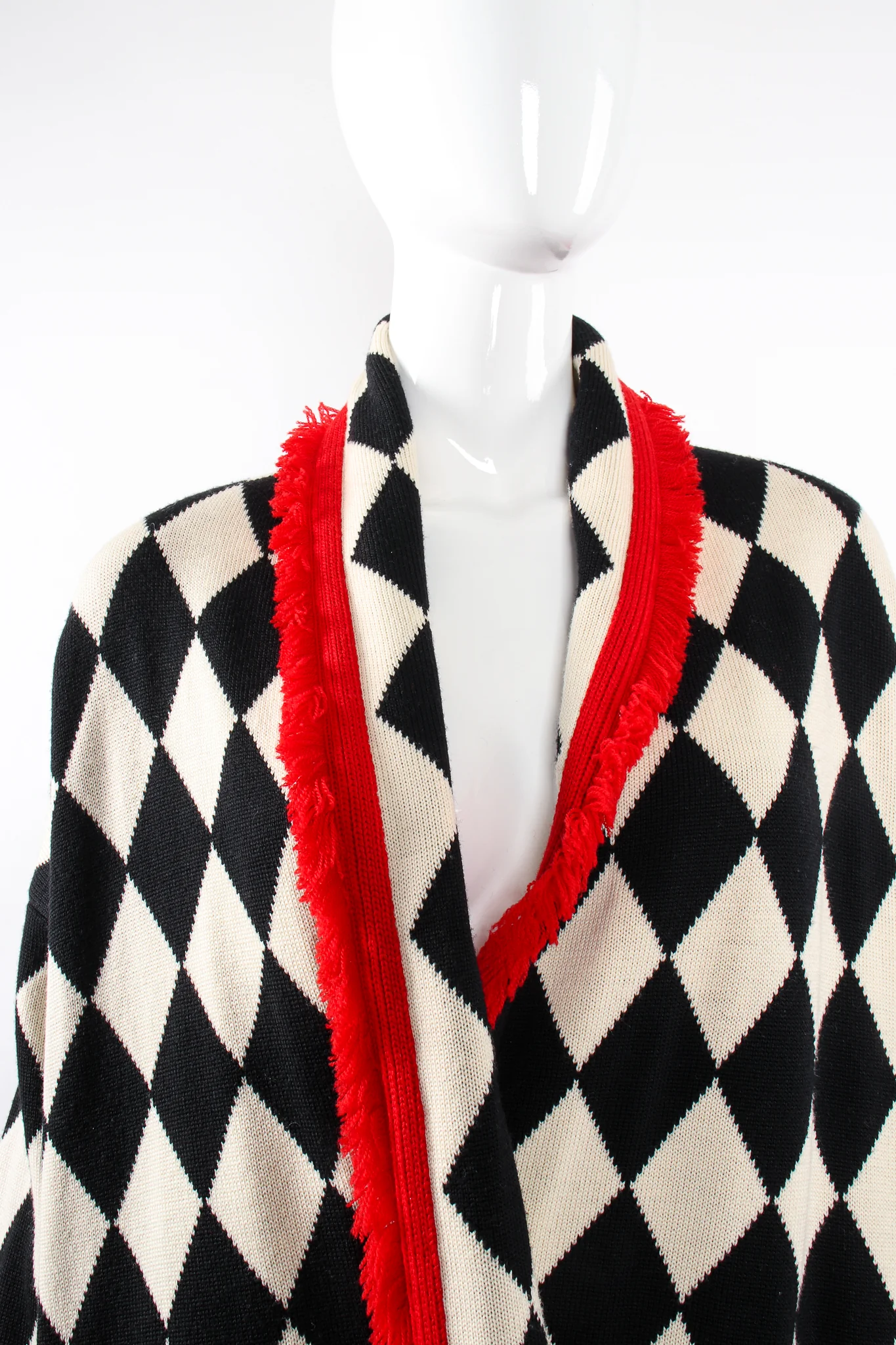 Harlequin Knit Blanket Sweater - Image 3