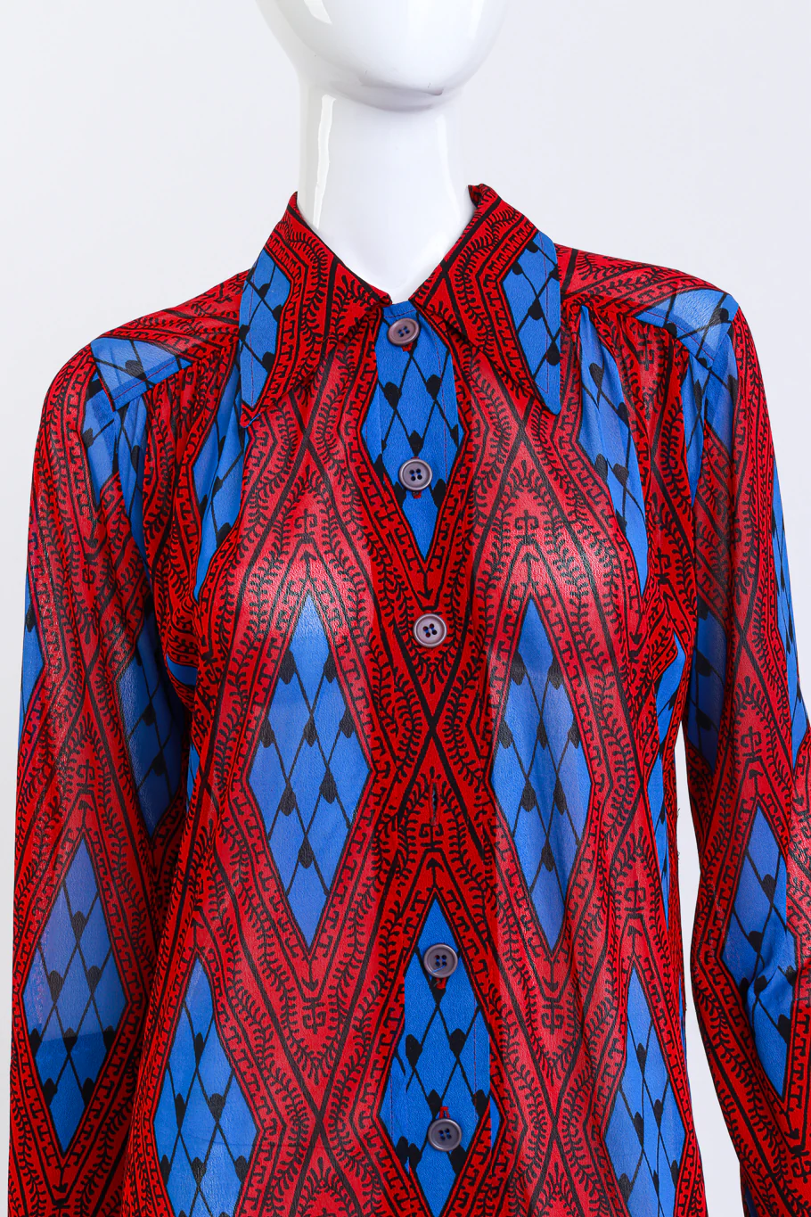 Harlequin Lattice Maxi Shirt Dress - Image 4
