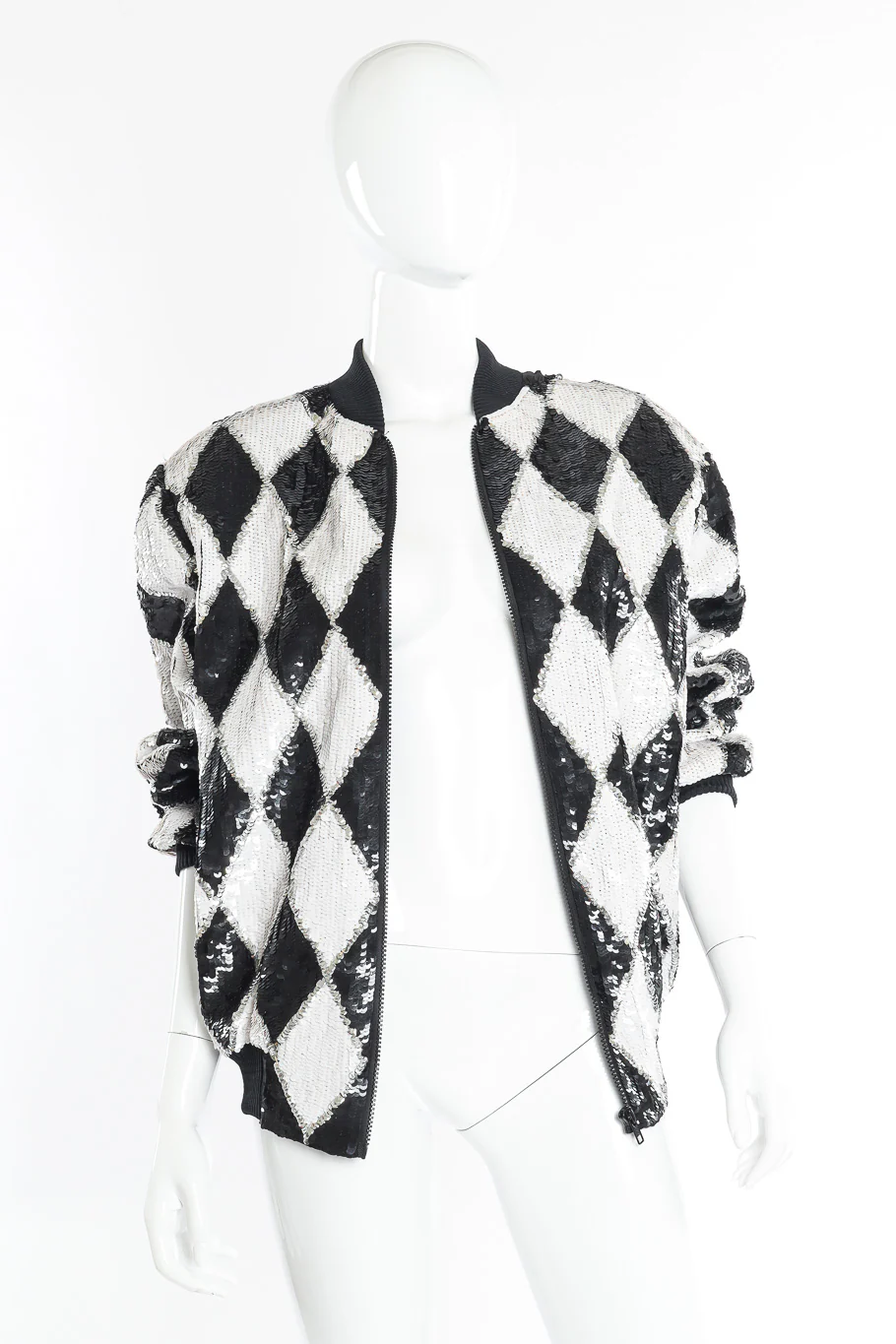 Harlequin Sequin Bomber Jacket - Image 2