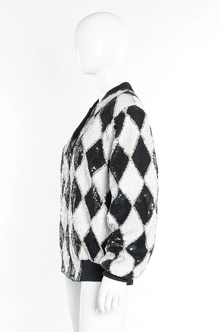 Harlequin Sequin Bomber Jacket - Image 3