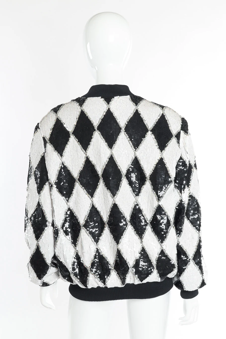 Harlequin Sequin Bomber Jacket - Image 4