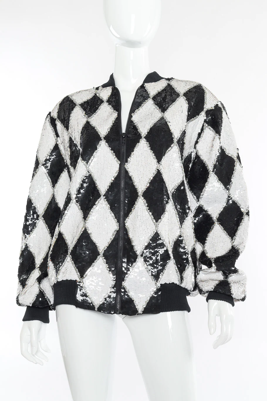 Harlequin Sequin Bomber Jacket - Image 5