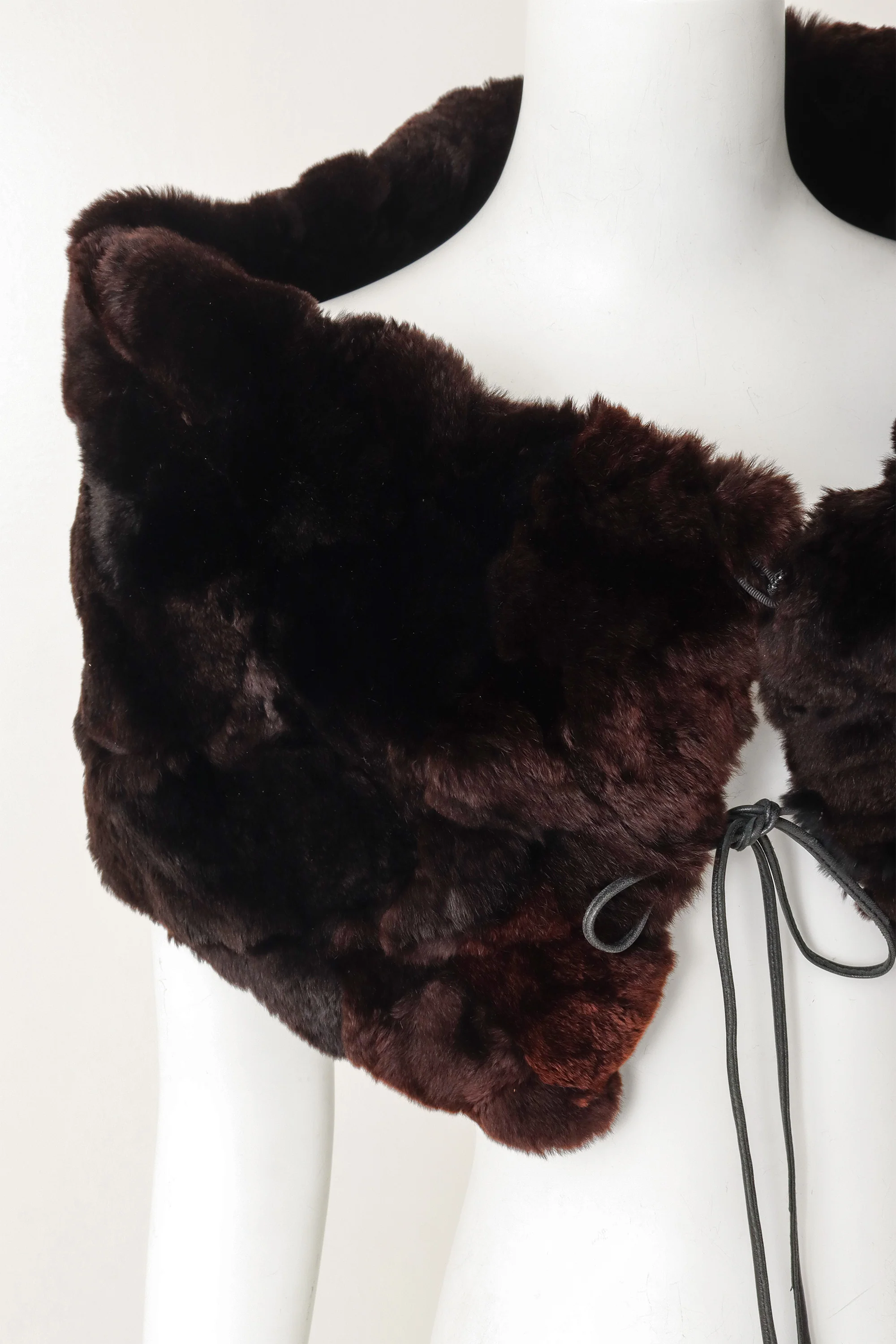 Harlequin Textured Fur Stole - Image 2