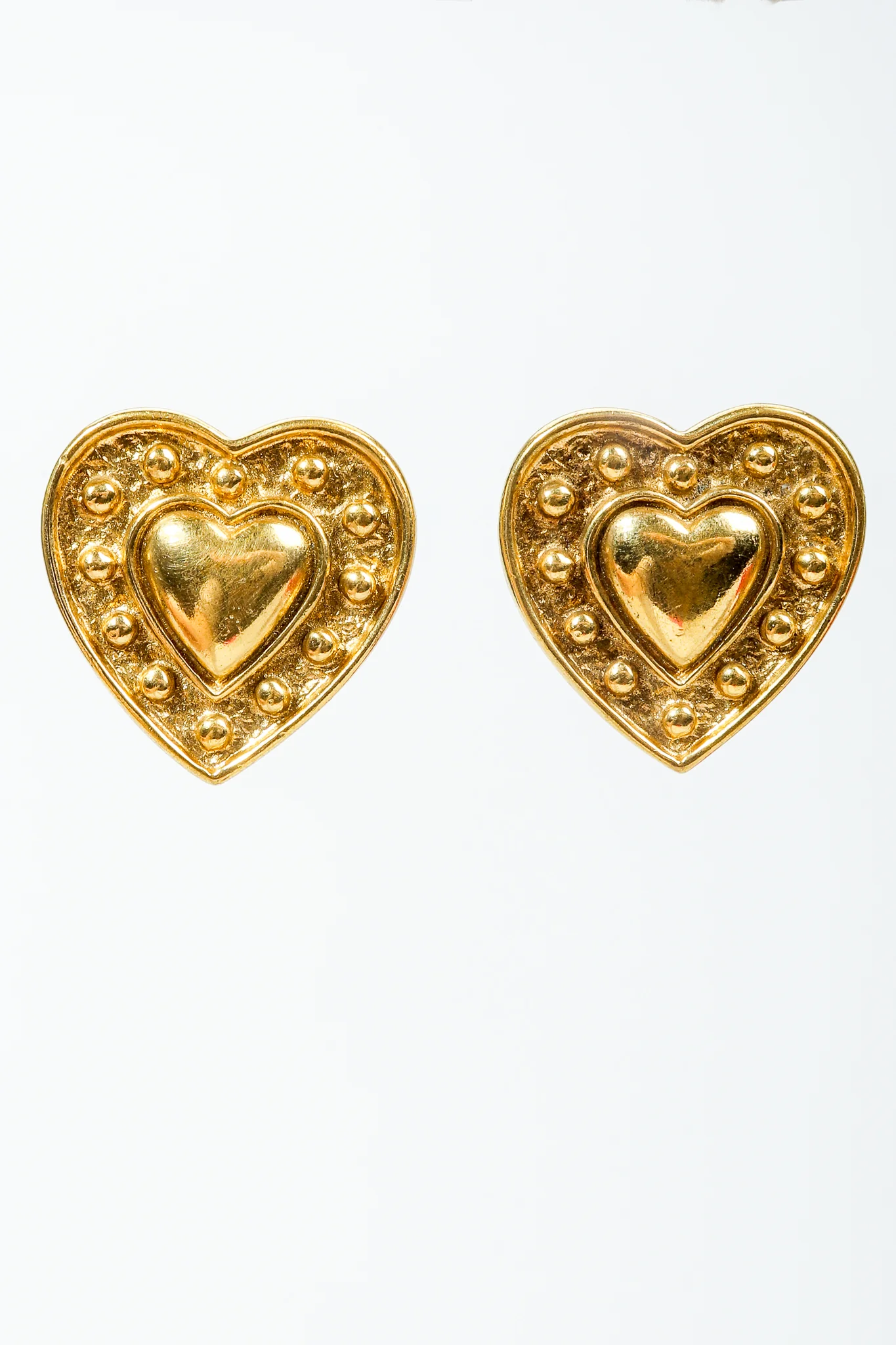 Heart Button Earrings - Image 3
