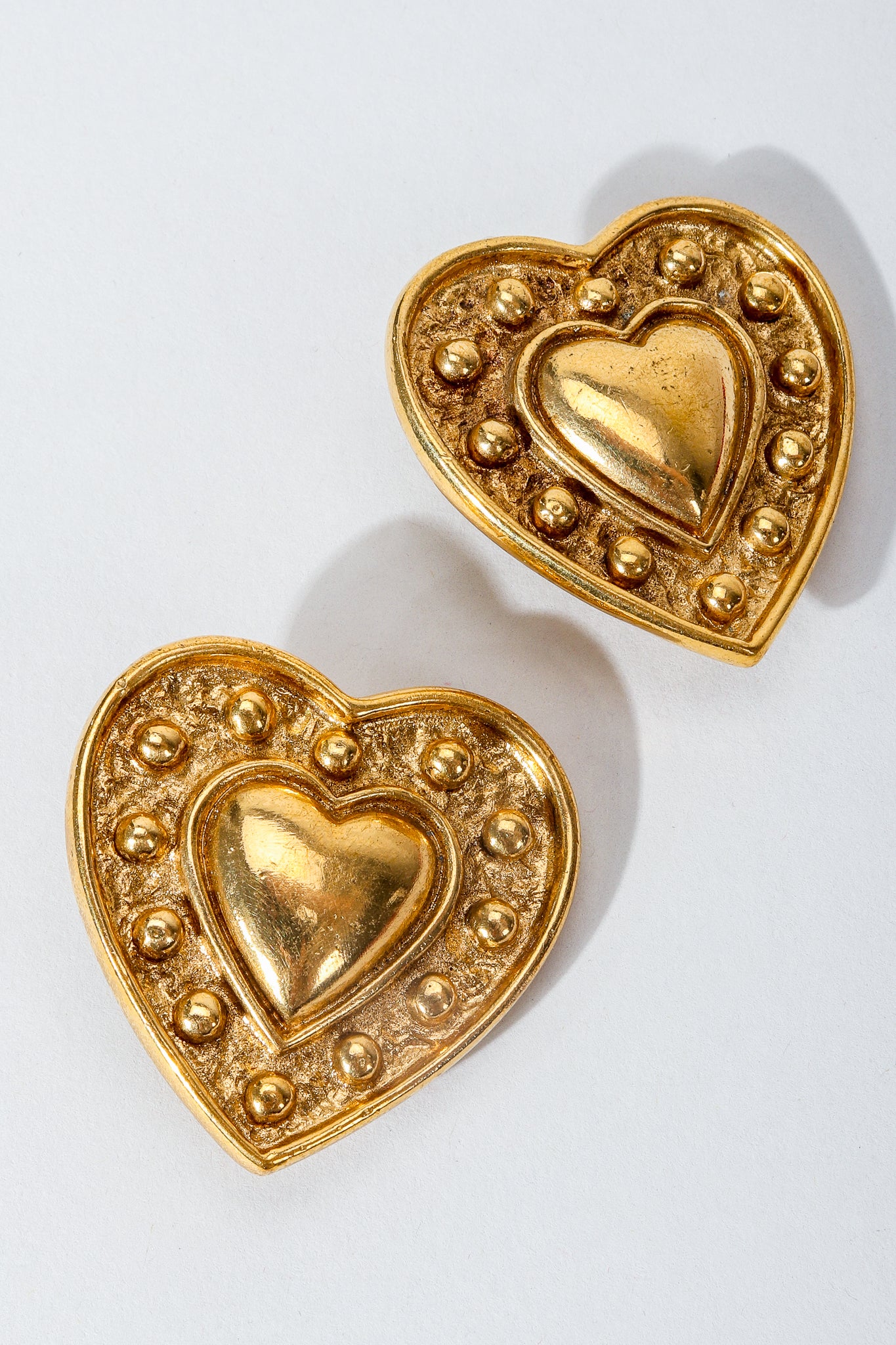 Heart Button Earrings - Image 4