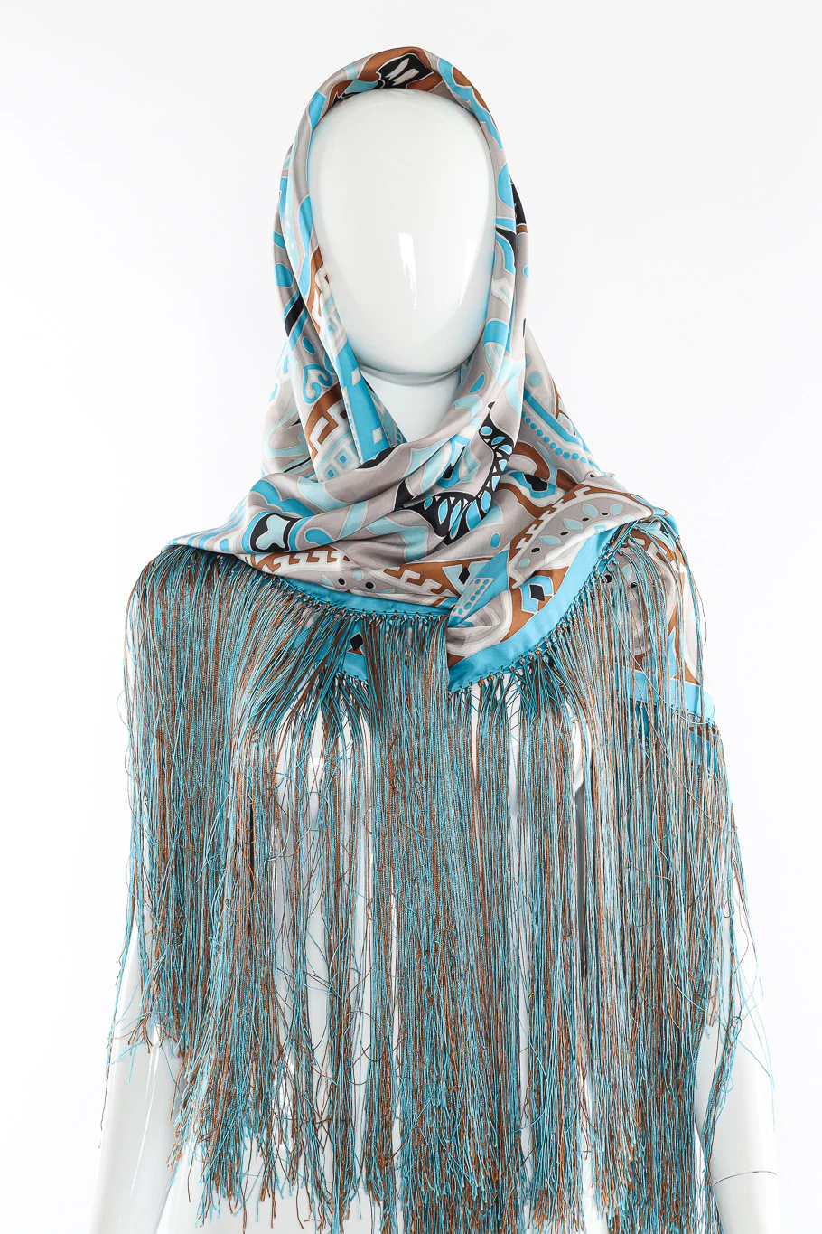 Heart Paisley Silk Fringe Shawl - Image 3