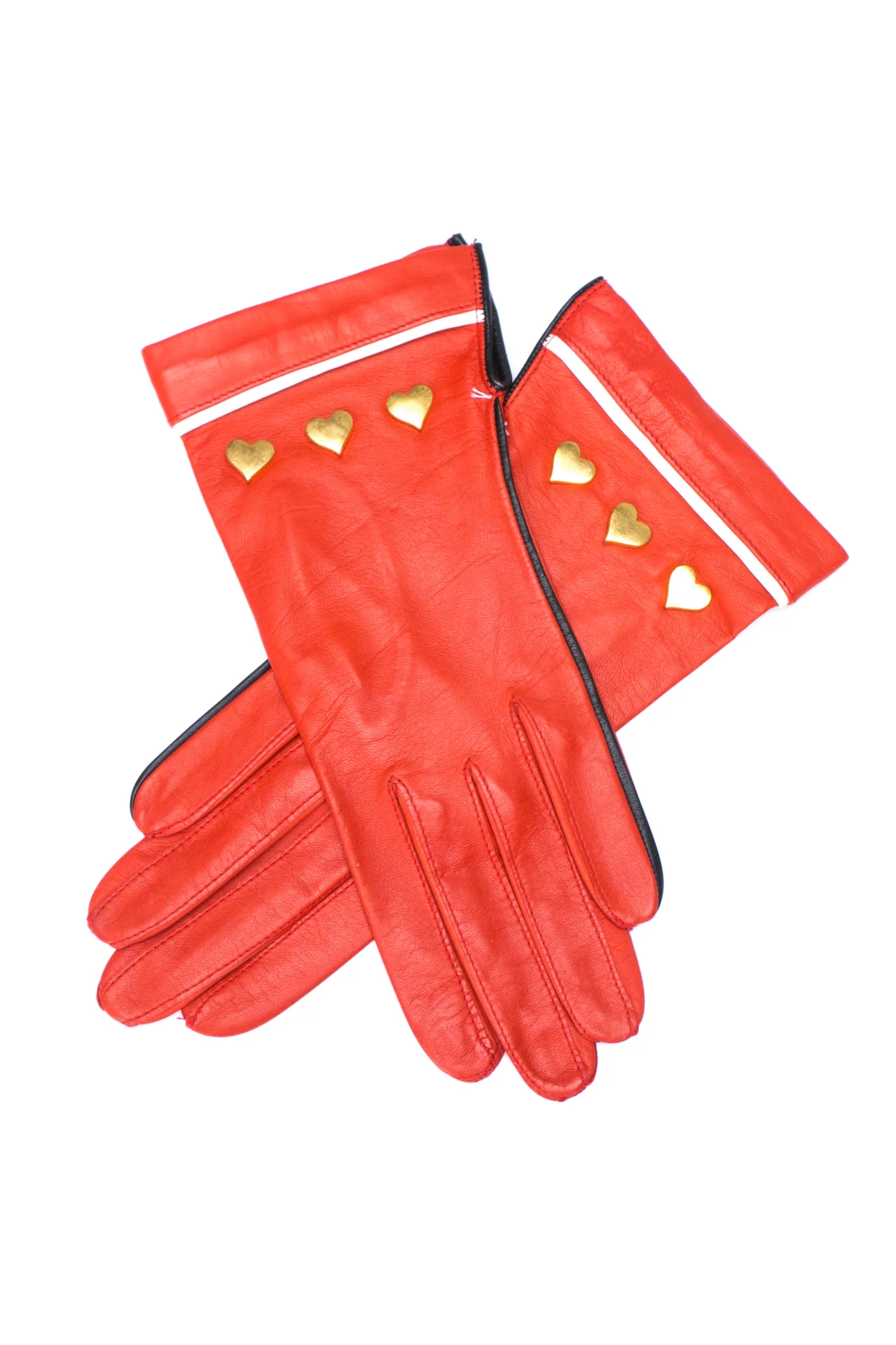 Heart Stud Leather Gloves - Image 7