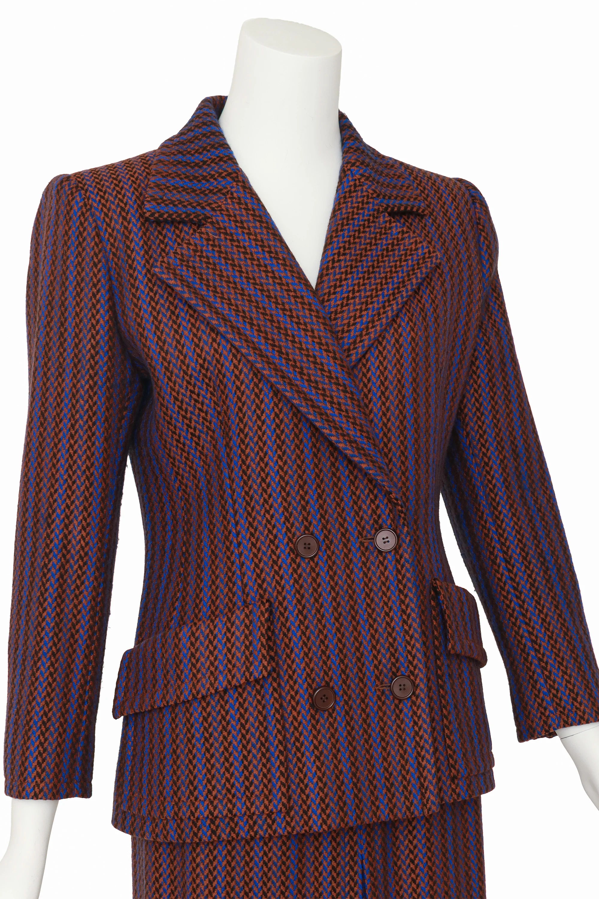 Herringbone Jacket & Skirt Suit Set - Image 2