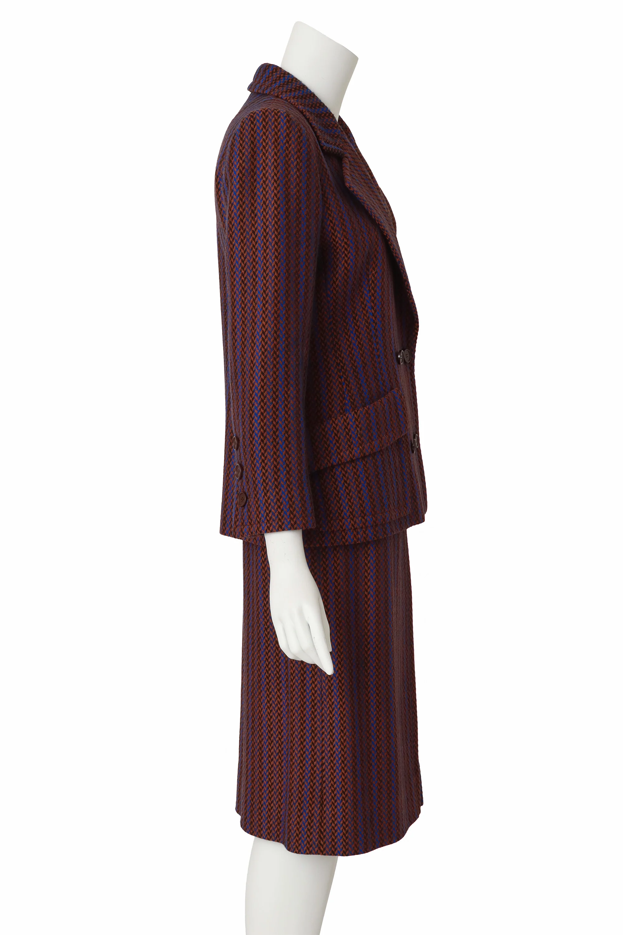 Herringbone Jacket & Skirt Suit Set - Image 3
