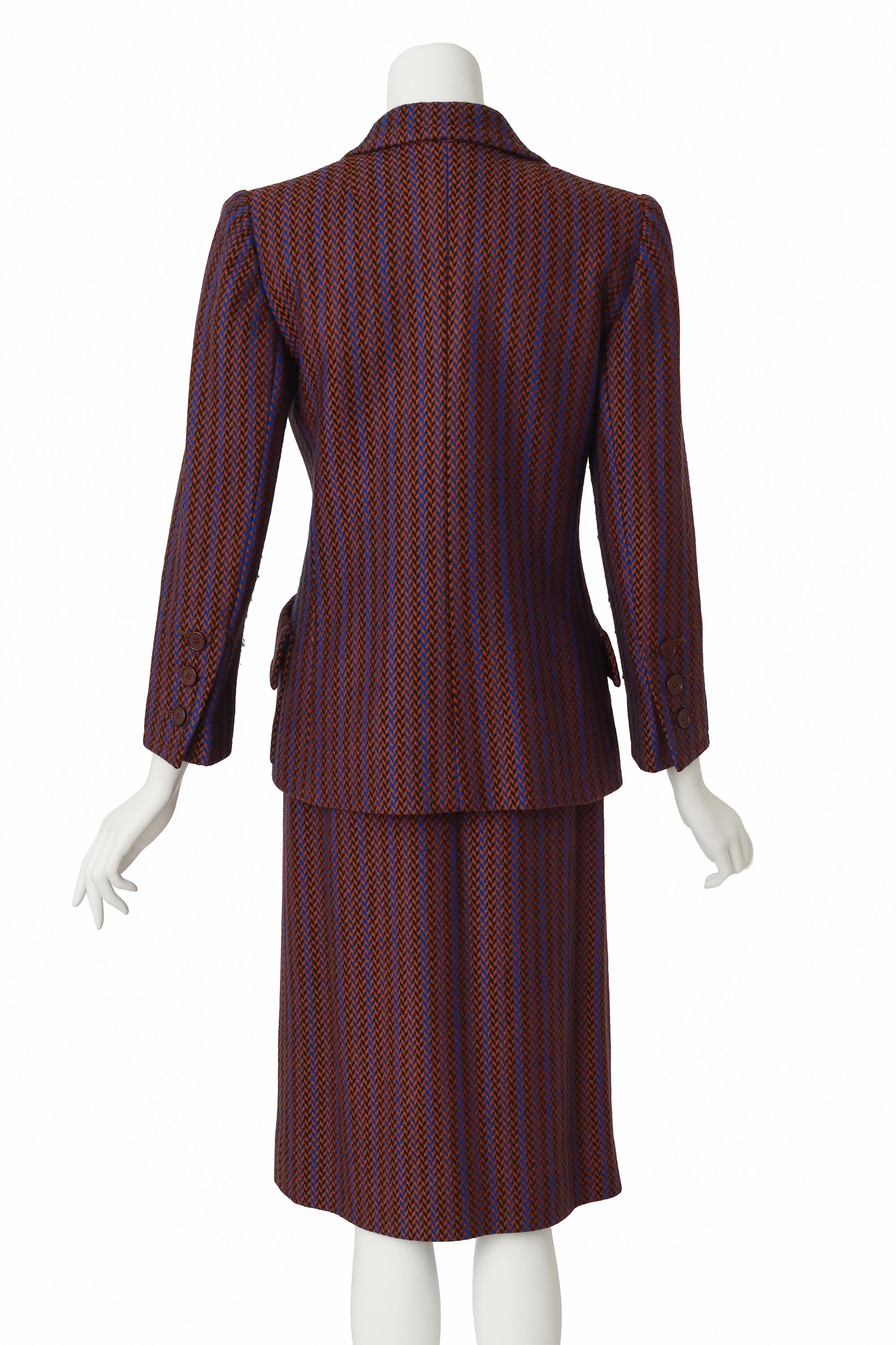 Herringbone Jacket & Skirt Suit Set - Image 4