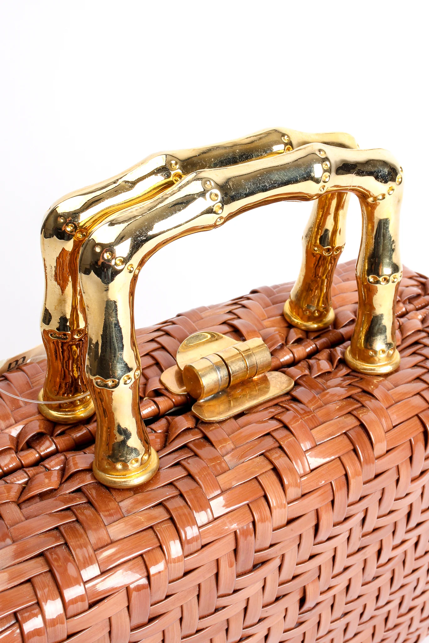 Herringbone Wicker Box Bag - Image 10
