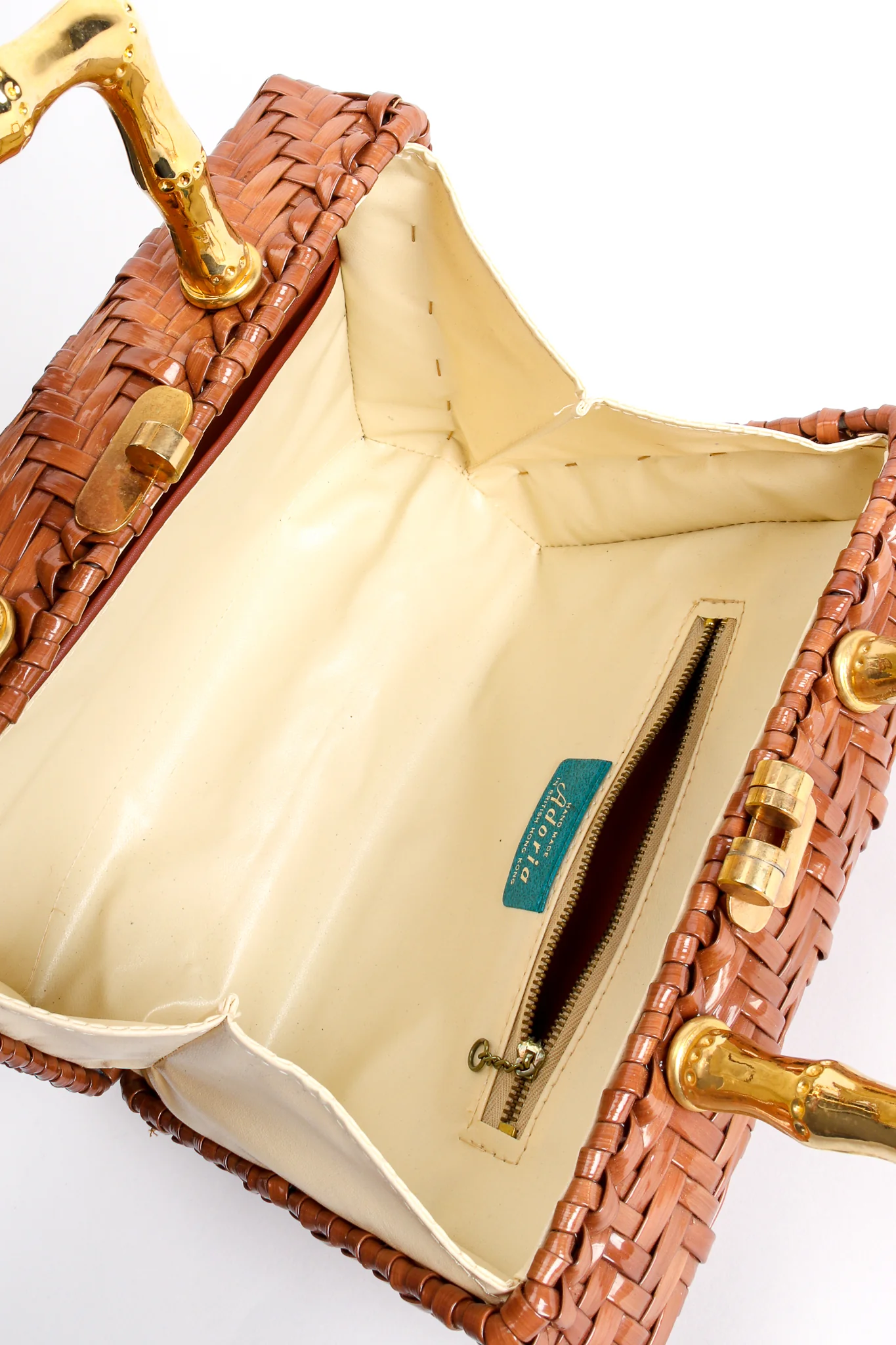 Herringbone Wicker Box Bag - Image 14