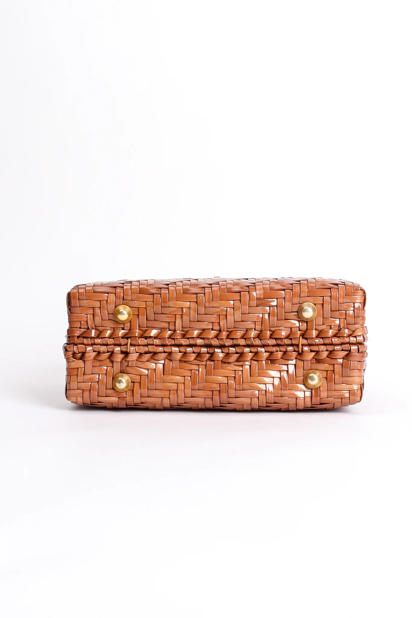 Herringbone Wicker Box Bag - Image 8