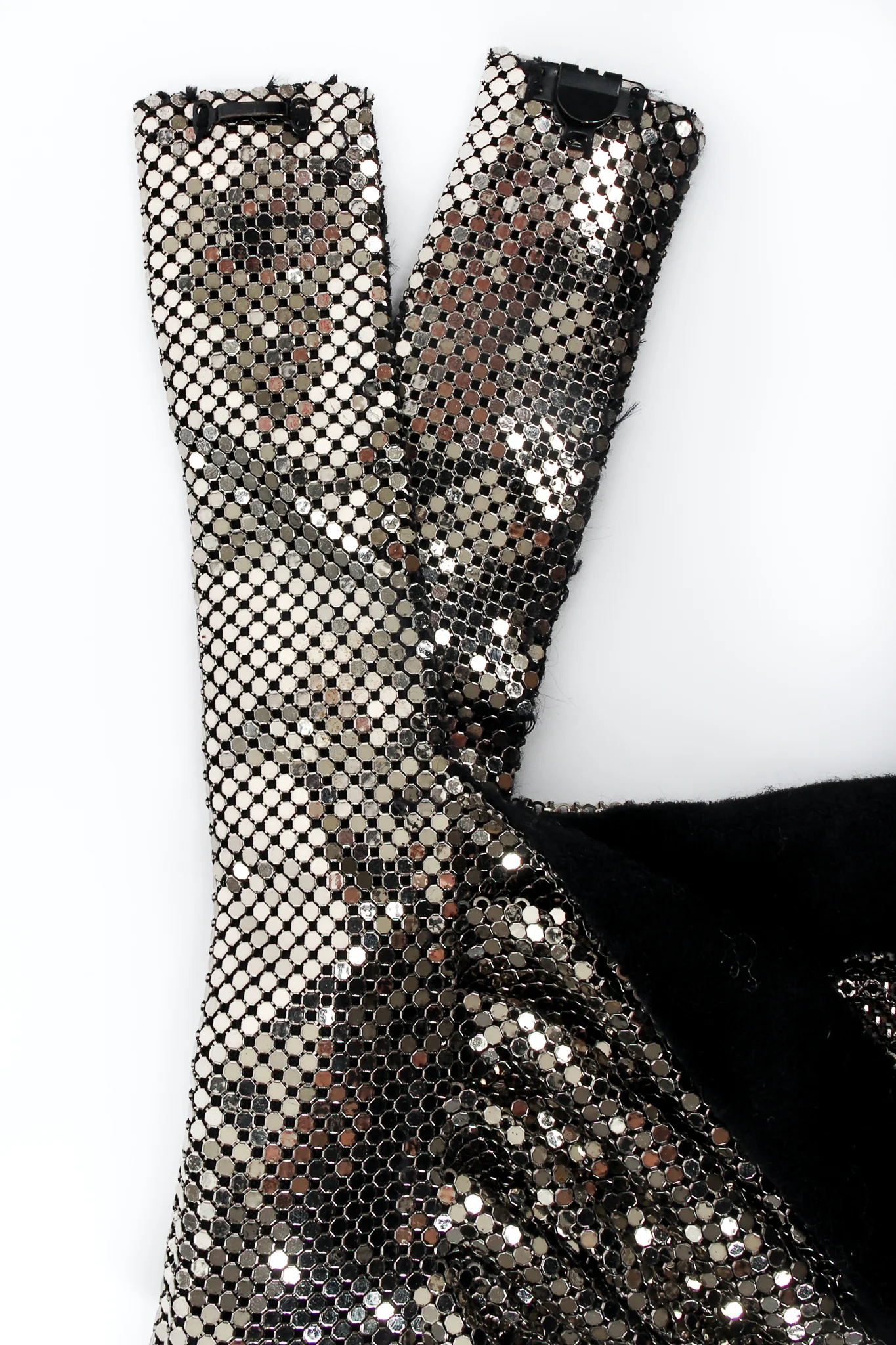 High Mock Neck Metal Mesh Halter - Image 7
