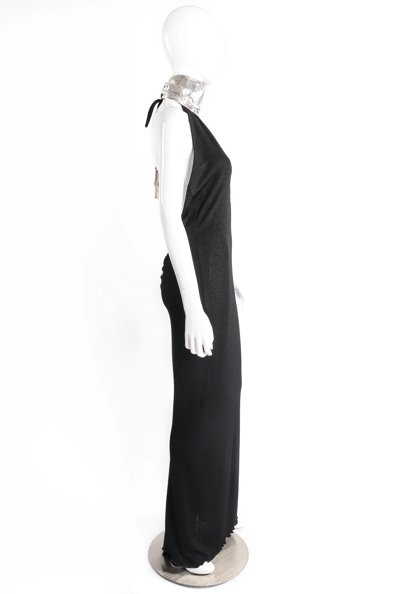 High Neck Peekaboo Halter Gown - Image 4
