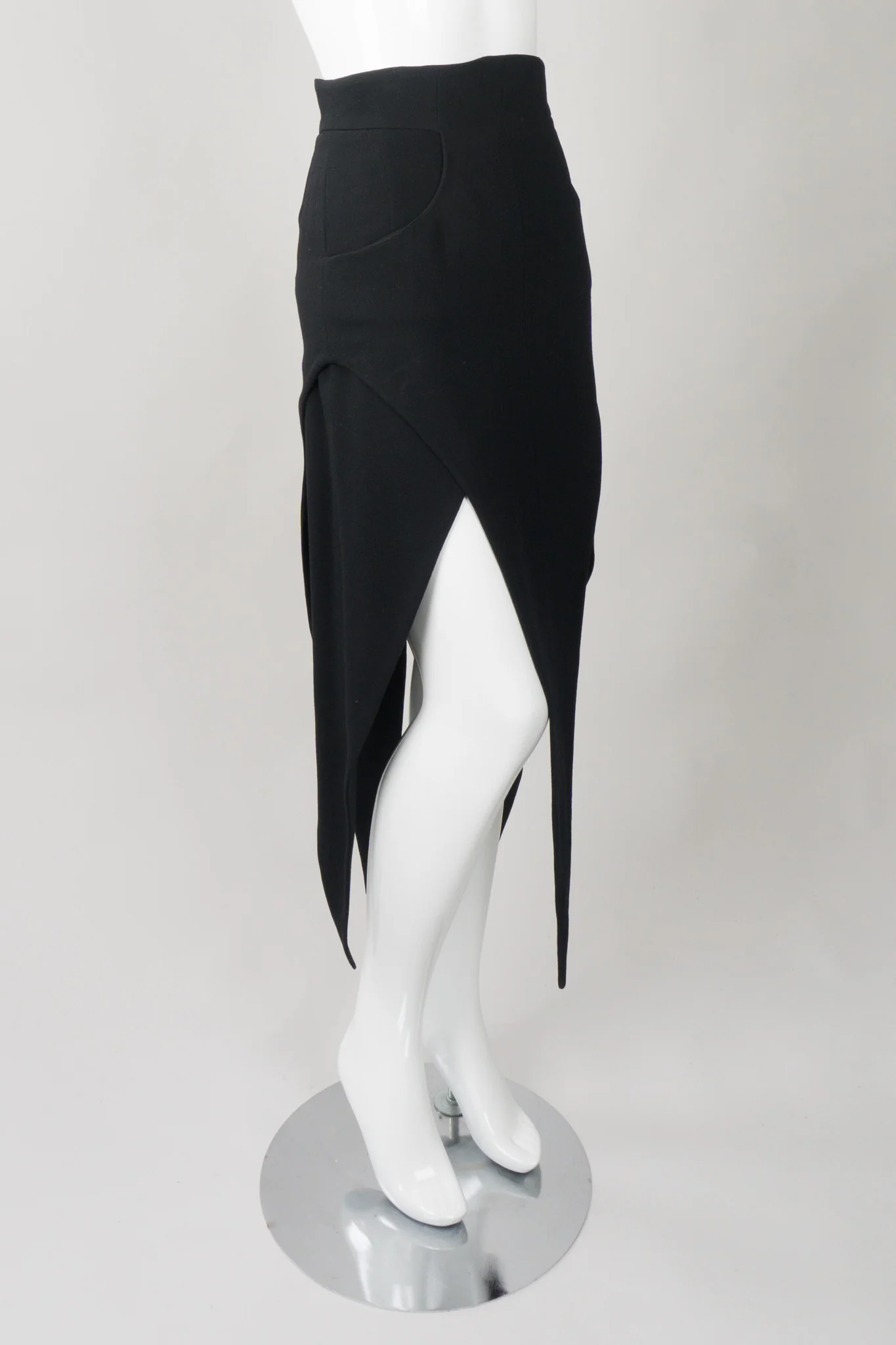 High Waist Pointed Hem Skirt