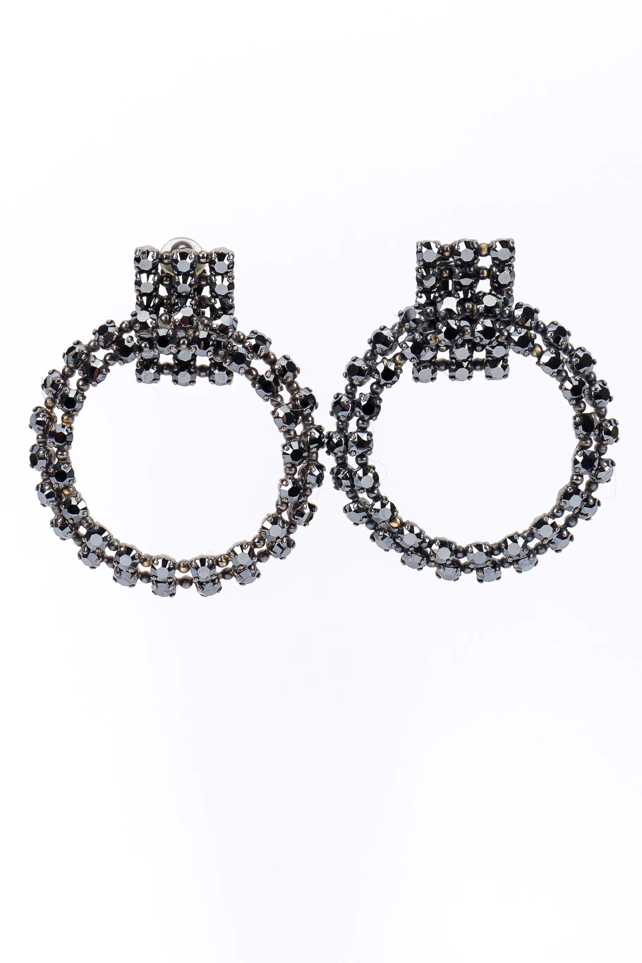 Hinged Hoop Drop Earrings