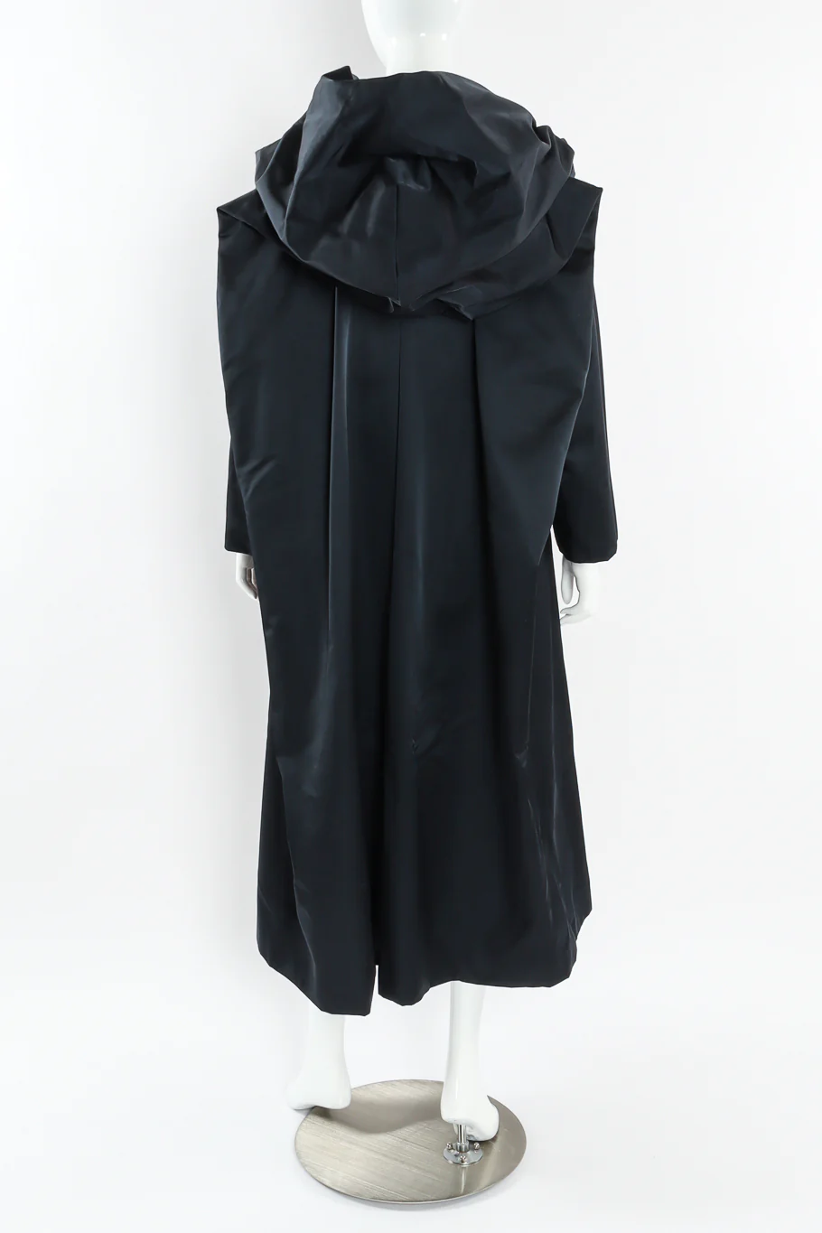 Hooded Satin Overcoat - Image 8