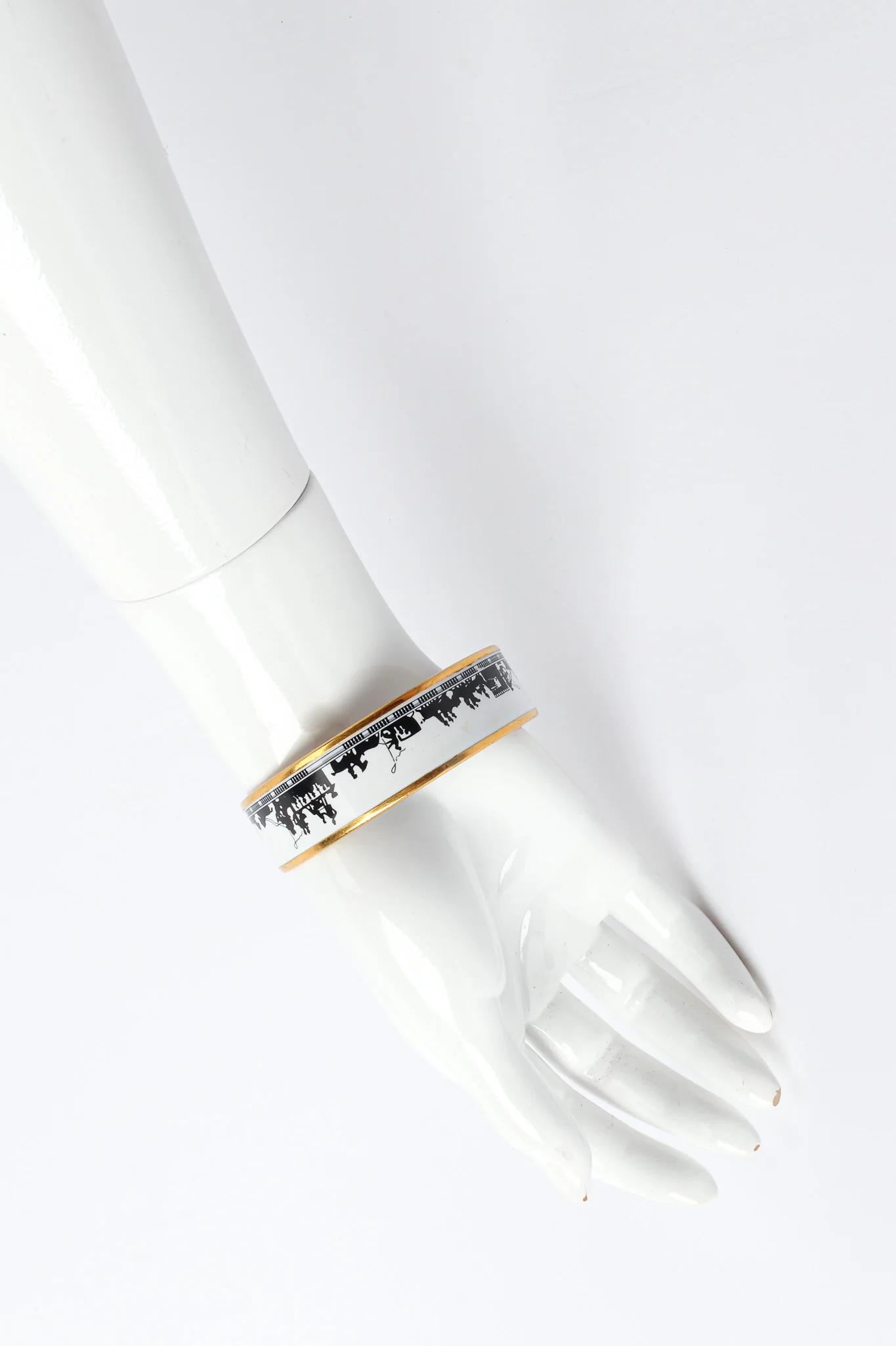 Horse Carriage Wide Enamel Bracelet - Image 3