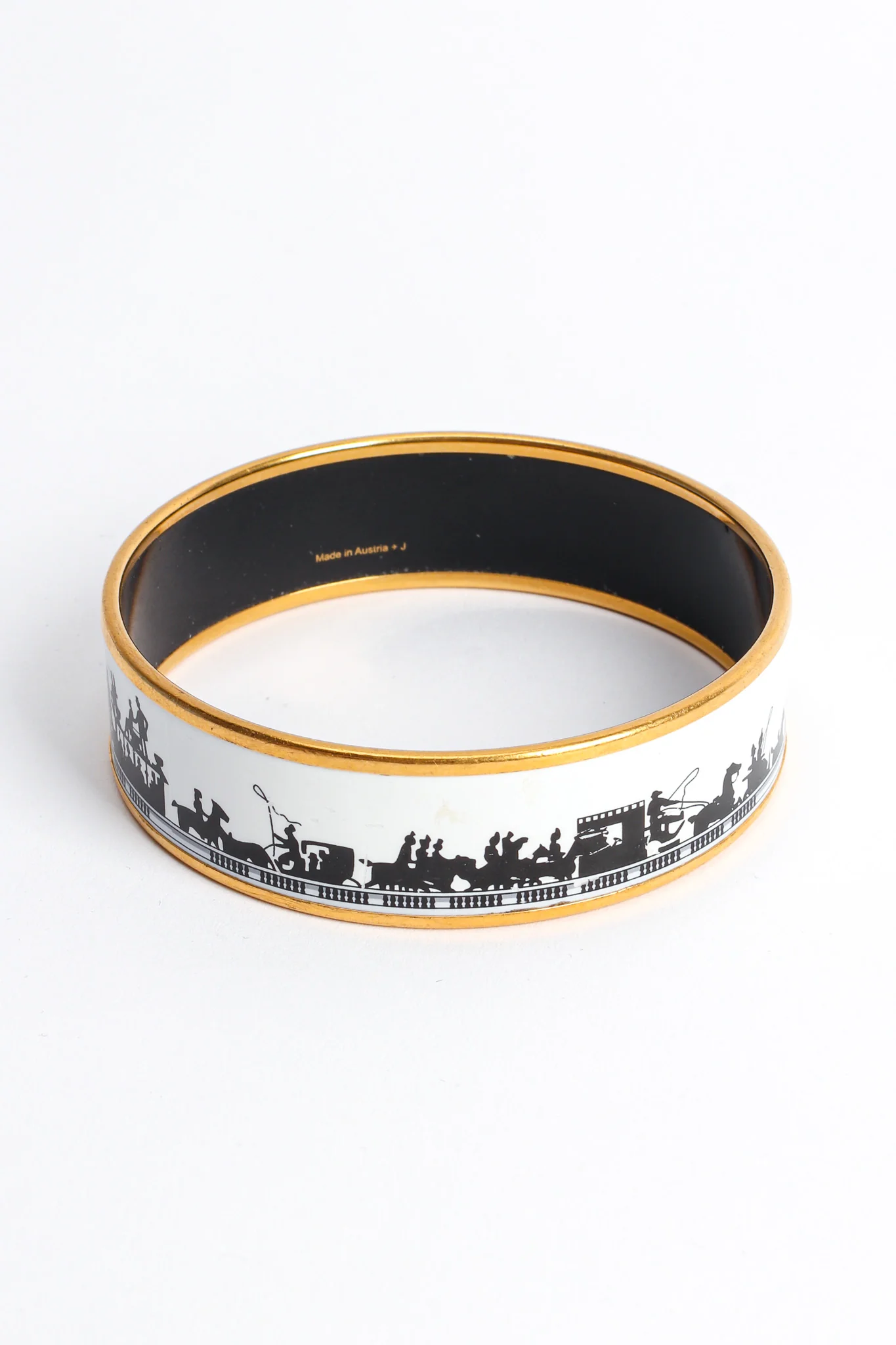 Horse Carriage Wide Enamel Bracelet - Image 4
