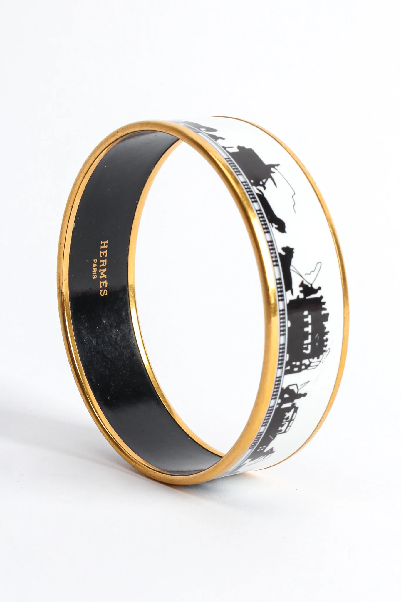 Horse Carriage Wide Enamel Bracelet - Image 5