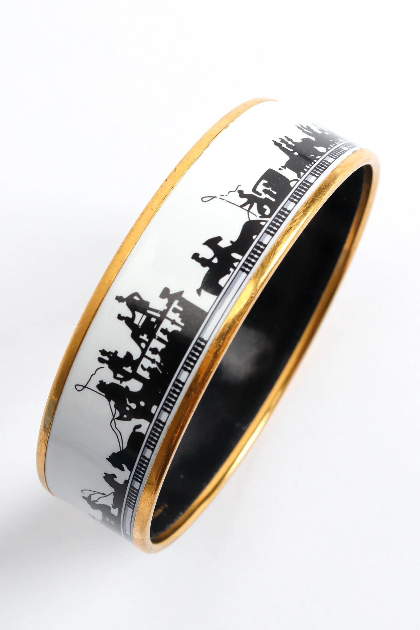 Horse Carriage Wide Enamel Bracelet - Image 6