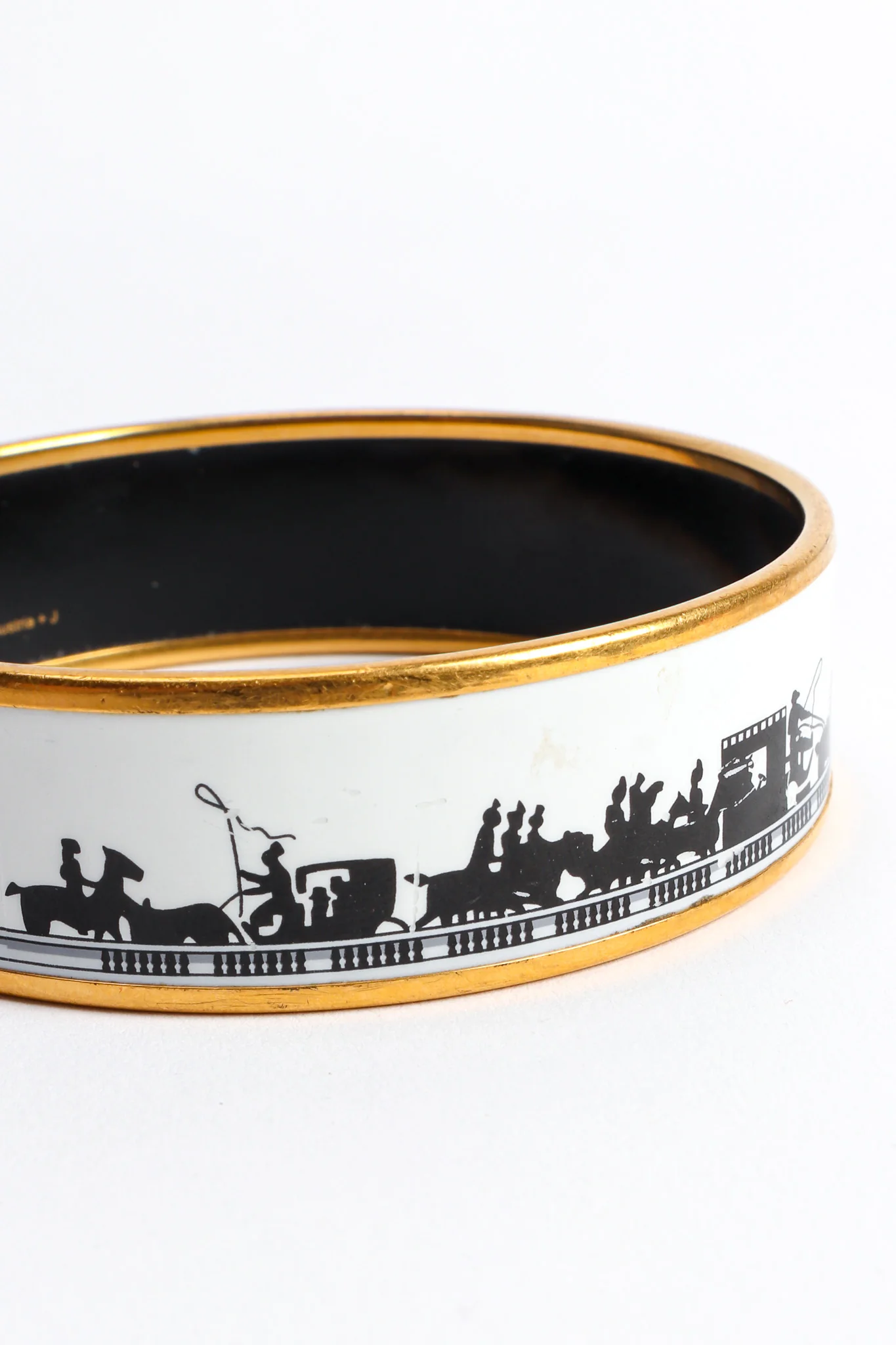 Horse Carriage Wide Enamel Bracelet - Image 7
