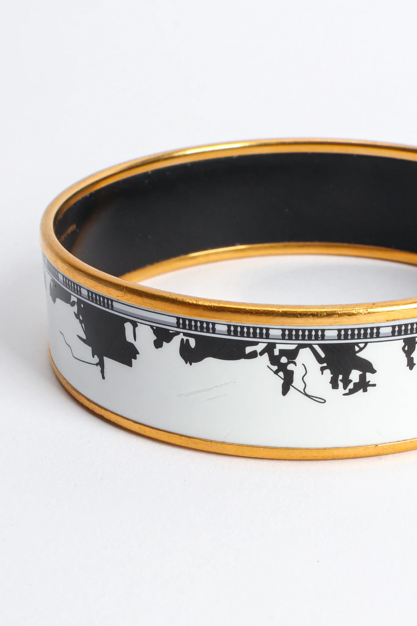 Horse Carriage Wide Enamel Bracelet - Image 8