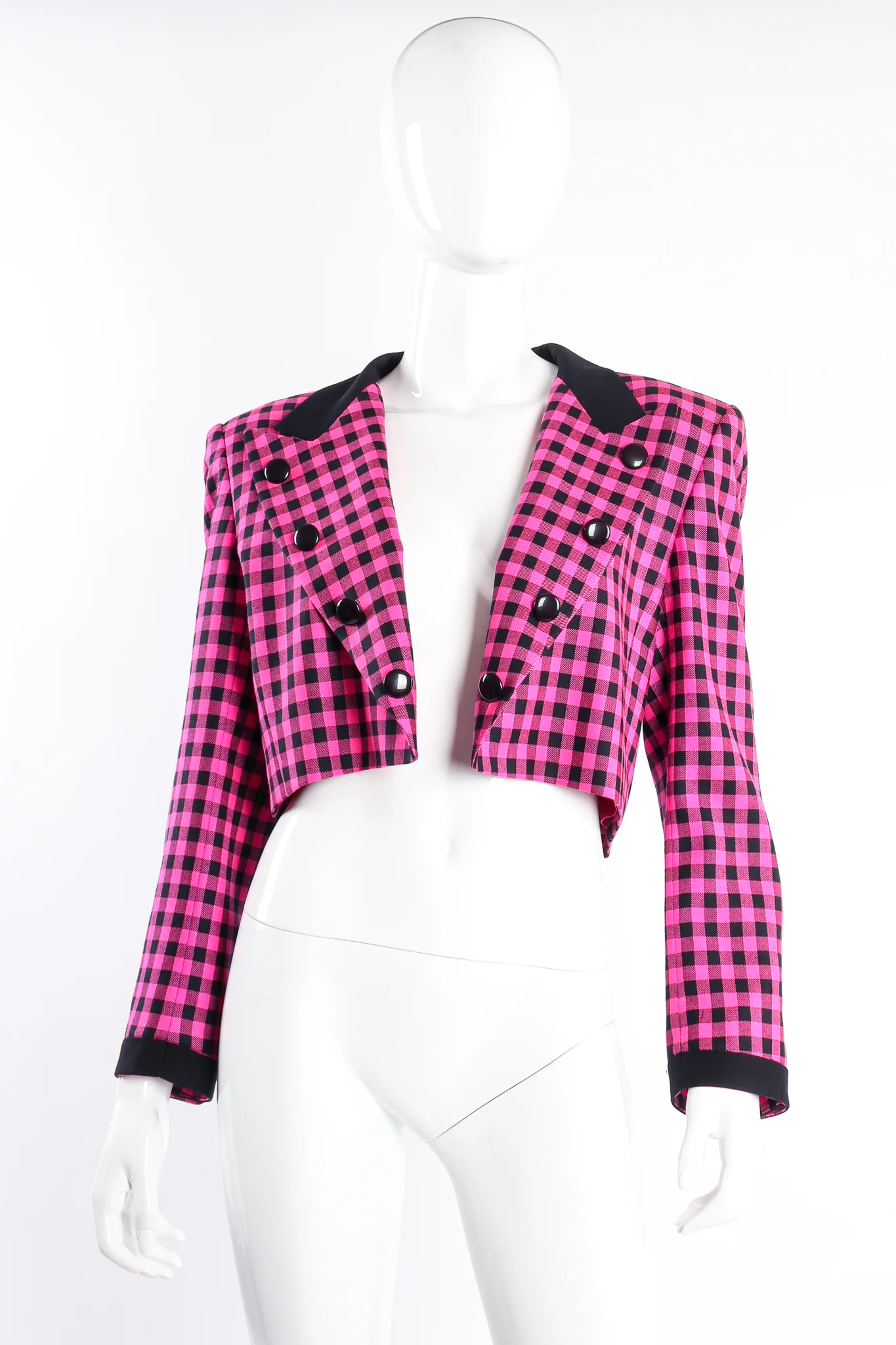 Hot Check Boxy Cropped Jacket - Image 3