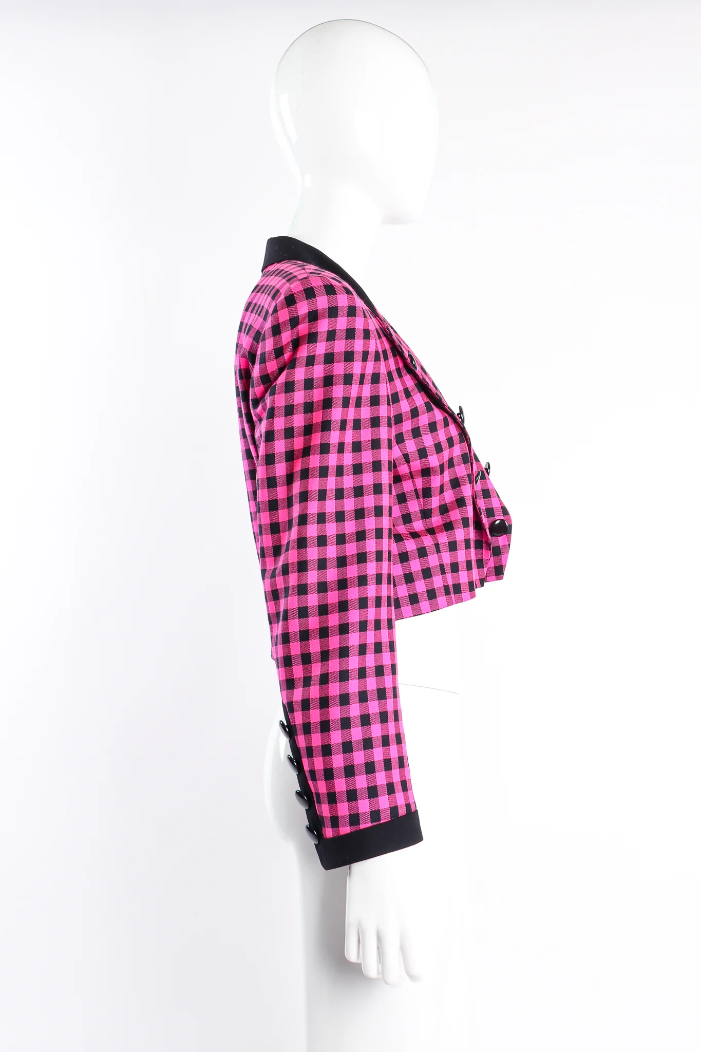 Hot Check Boxy Cropped Jacket - Image 4