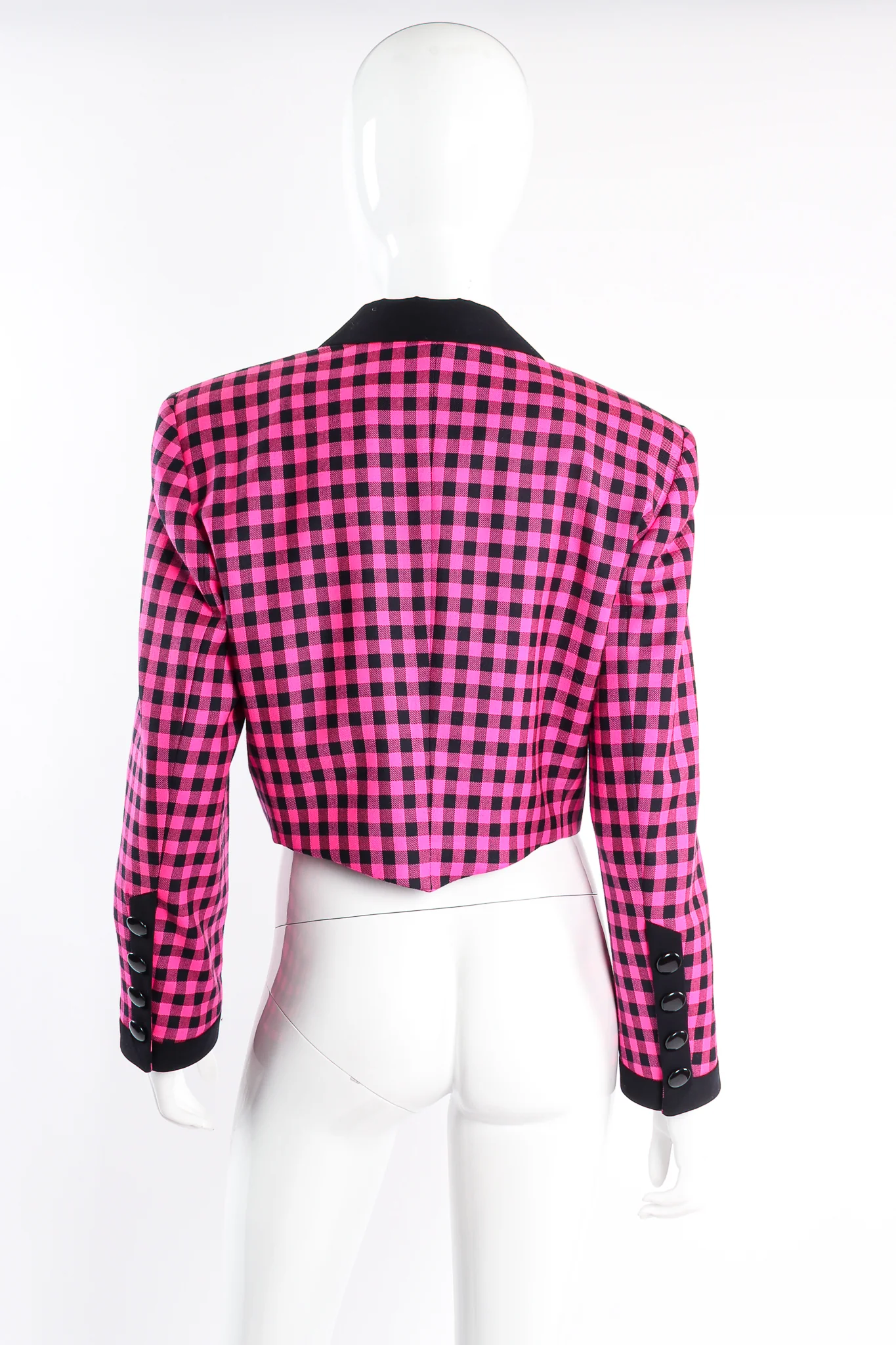 Hot Check Boxy Cropped Jacket - Image 5