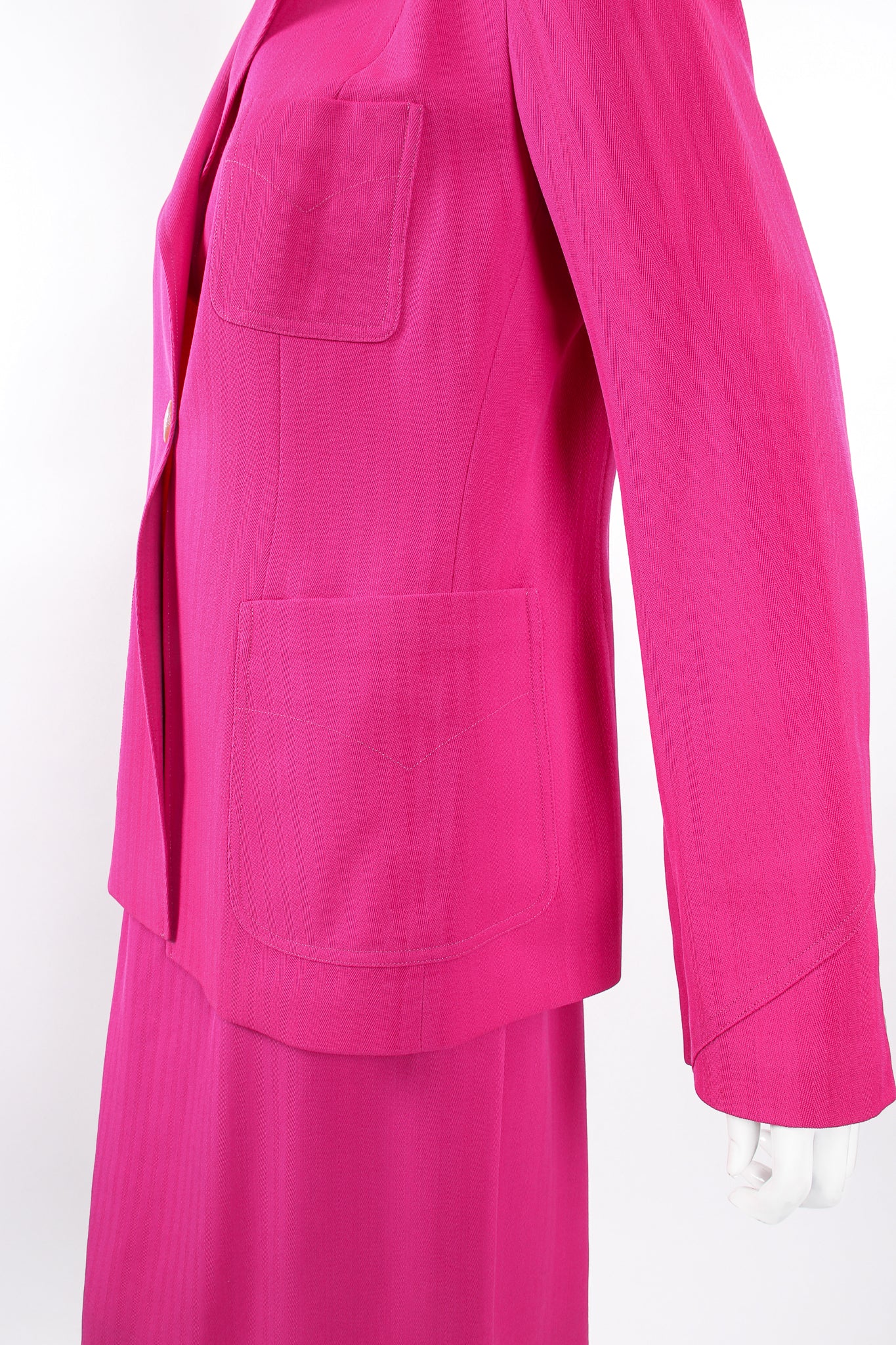 Hot Herringbone Jacket & Skirt Suit - Image 7