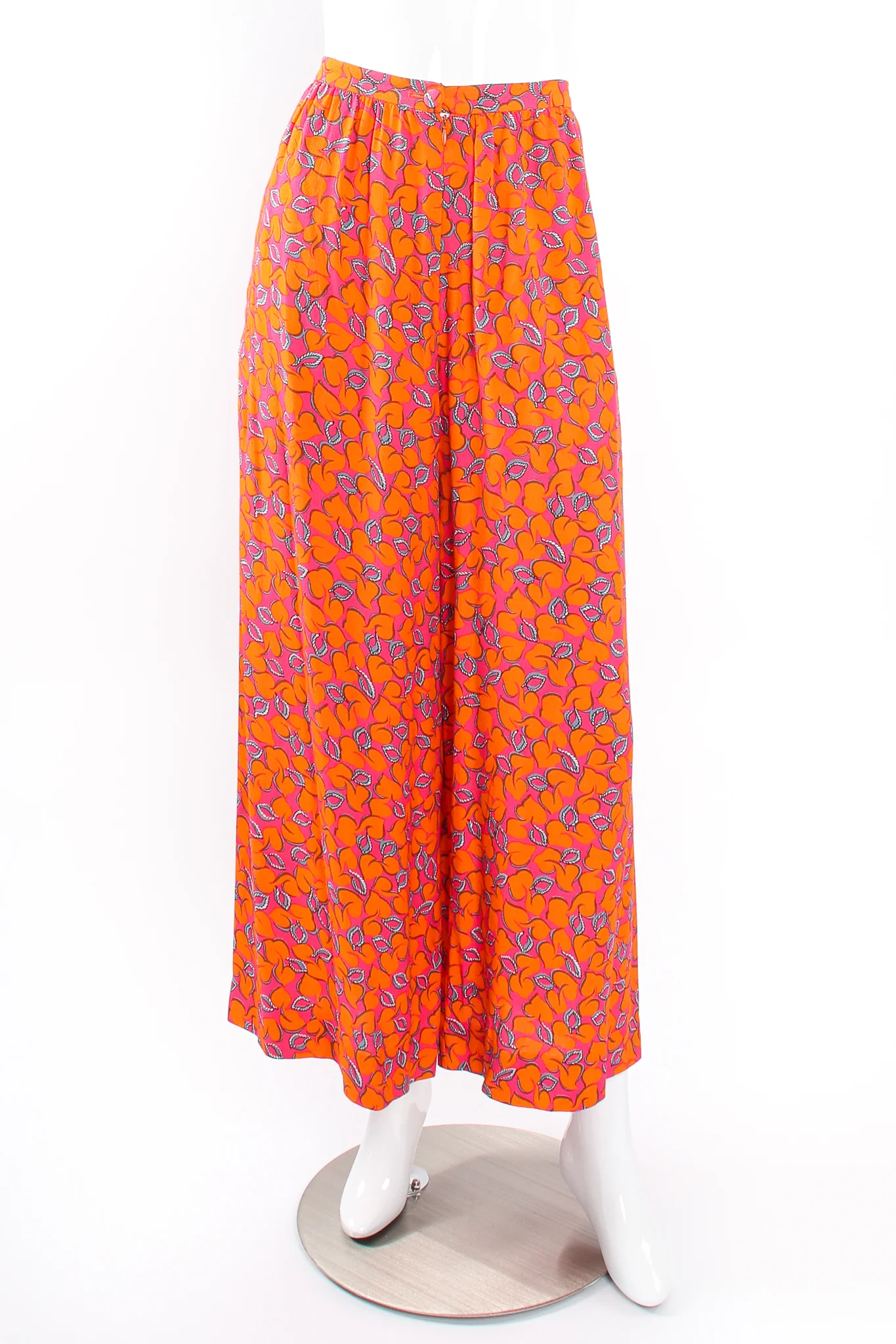 Hot Leaf Print Palazzo Pant - Image 3