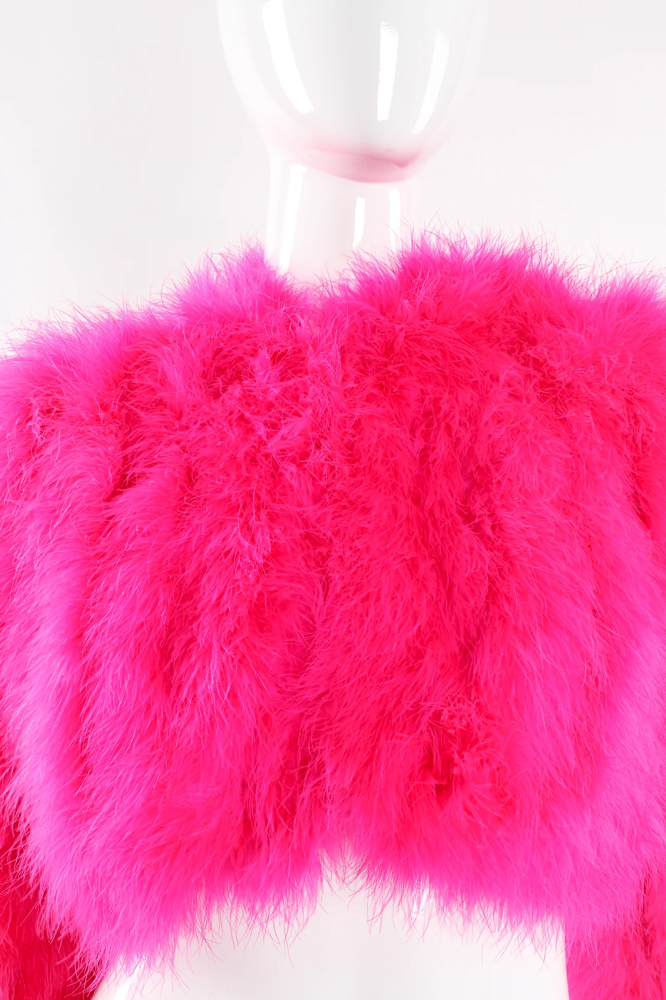 Hot Marabou Cropped Jacket - Image 6