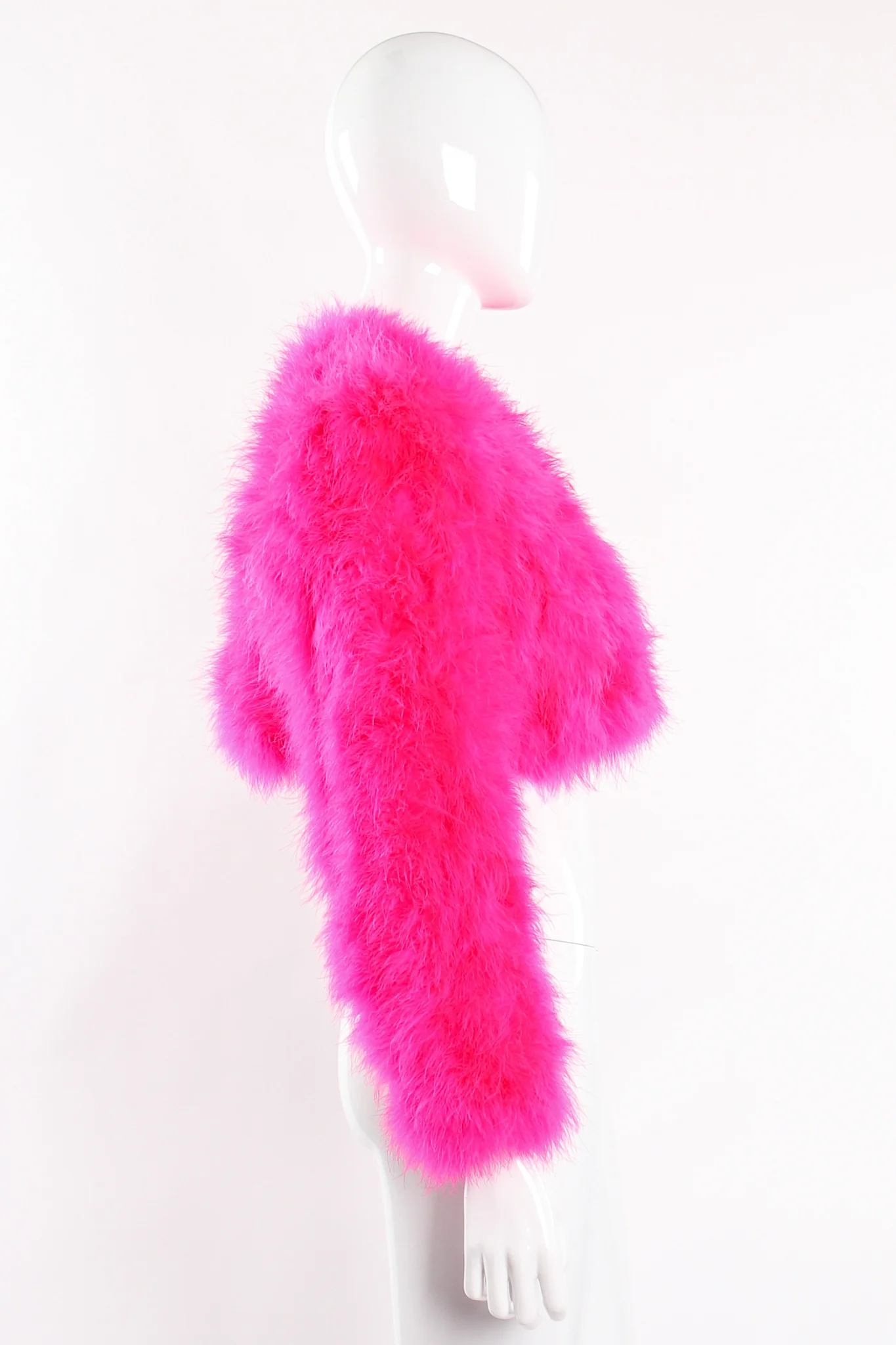 Hot Marabou Cropped Jacket - Image 9